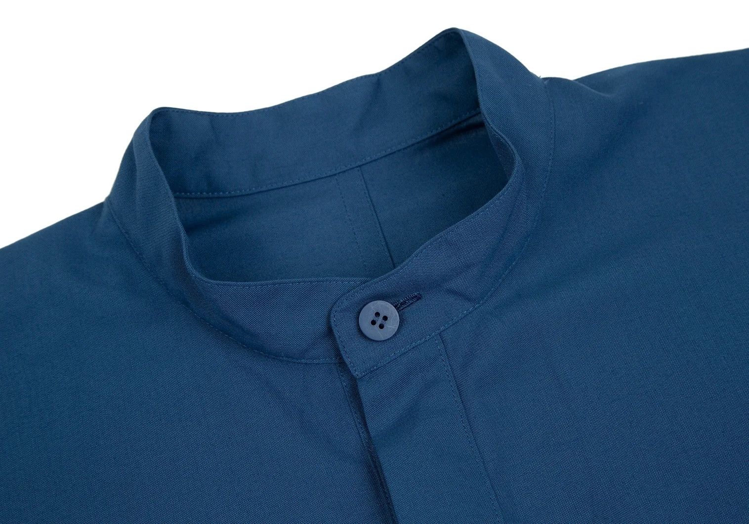 Issey Miyake Stand Collar Dolman Pullover Shirt in Blue2 Size US M / EU 48-50 / 2 - 3 Thumbnail
