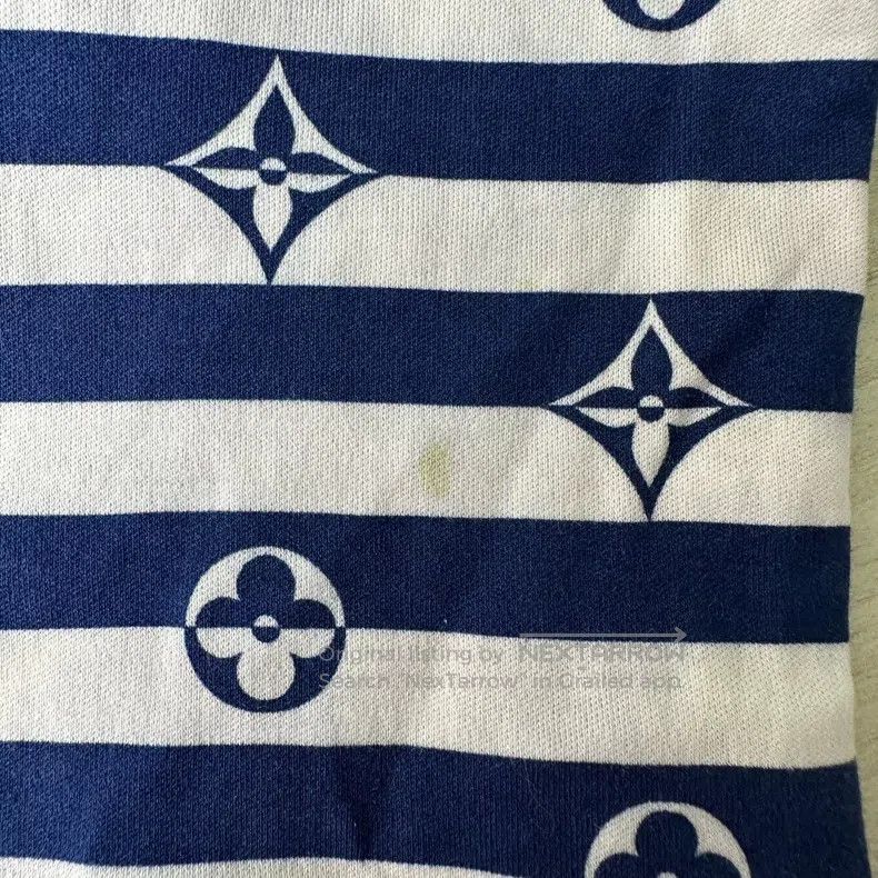 Louis Vuitton Louis Vuitton Navy striped presbyopic print three-quarter Size S / US 4 / IT 40 - 8 Thumbnail