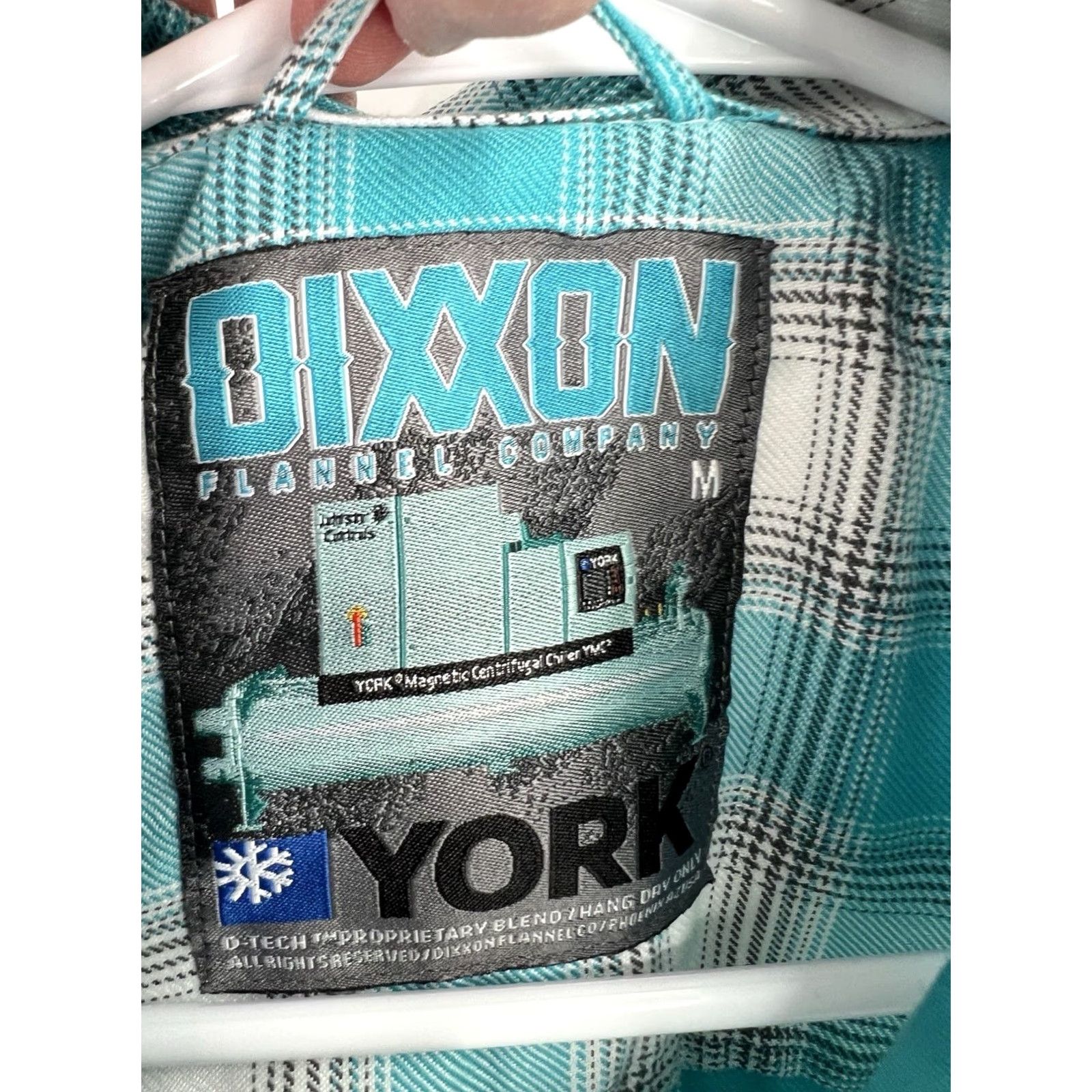 Vintage Dixxon Flannel Company YORK Blue White Gray D-Tech Button-Up Shirt M Mens Long Sleeve Plaid Hang Dry Only Size US M / EU 48-50 / 2 - 4 Thumbnail
