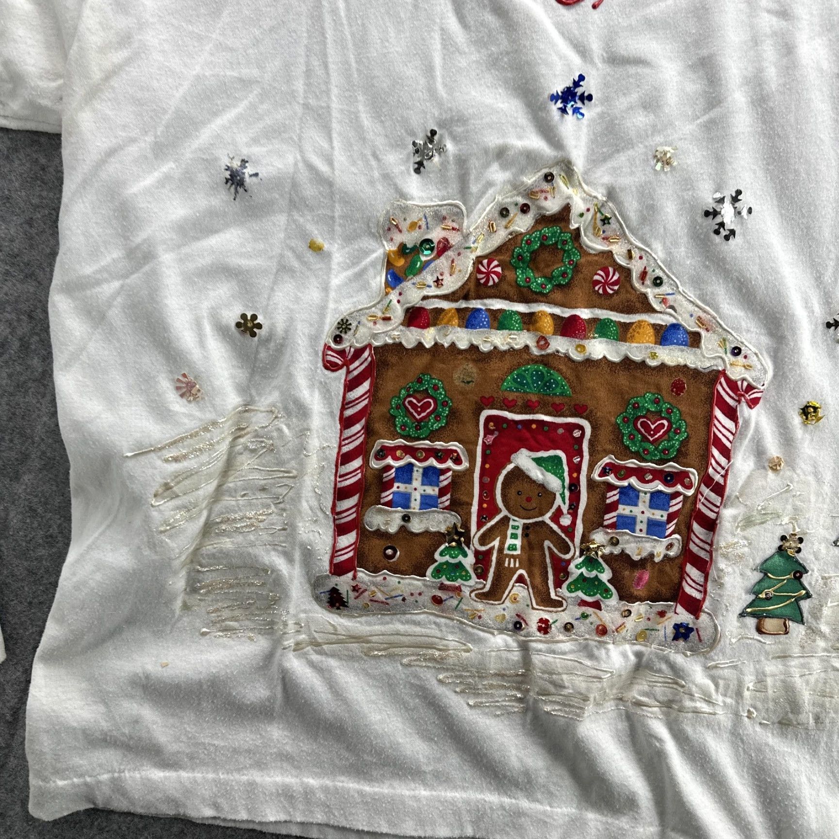 Vintage VINTAGE Sunbelt Sportswear Sweatshirt Womens XL Ugly Christmas Gingerbread House Size XL / US 12-14 / IT 48-50 - 5 Thumbnail