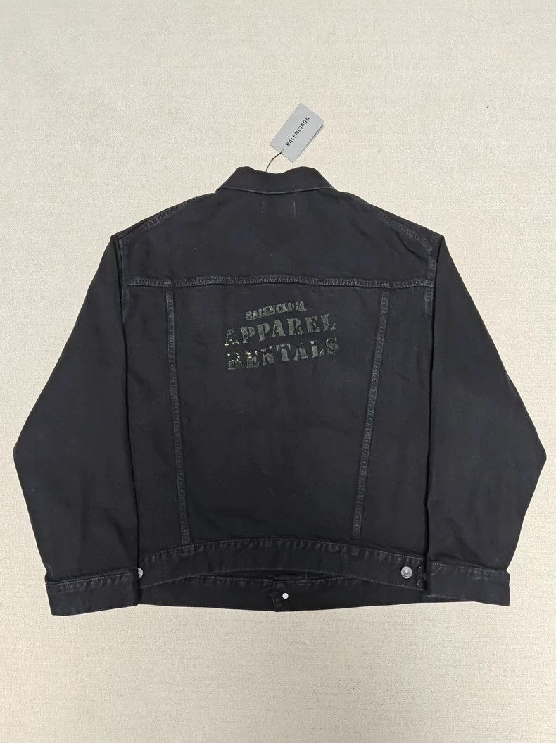 Balenciaga Balenciaga Old Appareal Black Denim Jacket Jacket Size US XS / EU 42 / 0 - 1 Thumbnail