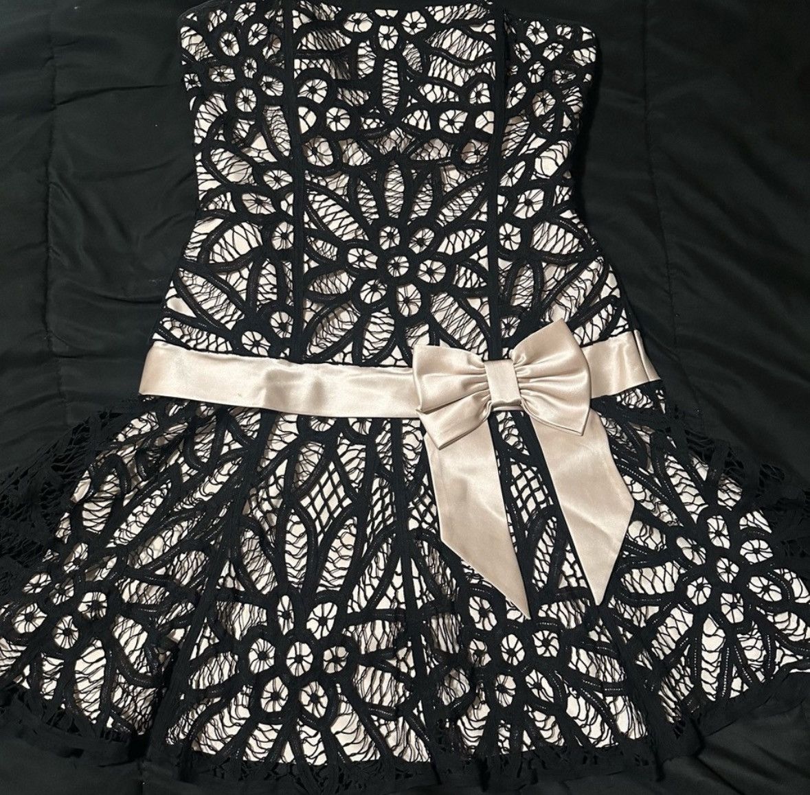 Betsey Johnson  Very Rare  Vintage Vintage Betsey Johnson Battenburg Lace  Mini Dress