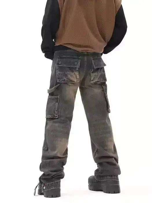 Japanese Brand Vintage Wash Flared Denim Jeans Size US 32 / EU 48 - 4 Thumbnail