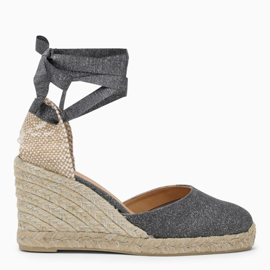 image of Castaner O1D2Blof0224 Grey Carina 8/032 Espadrilles In Grey Shoes, Women's (Size 11)