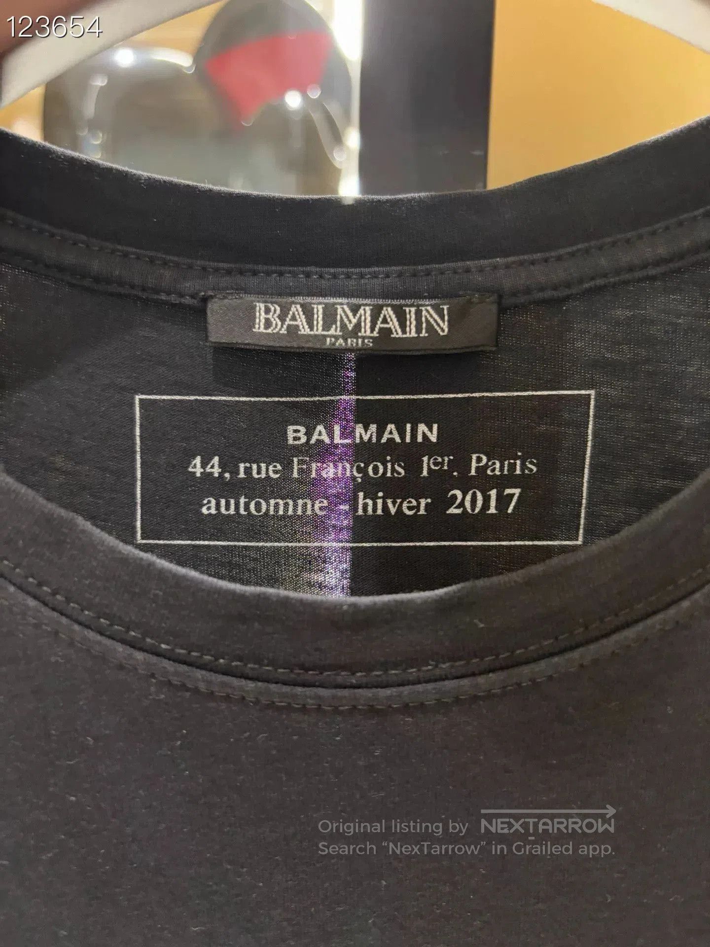 Balmain Balmain Classic Gold Logo Black T. Size XS / US 0-2 / IT 36-38 - 3 Thumbnail