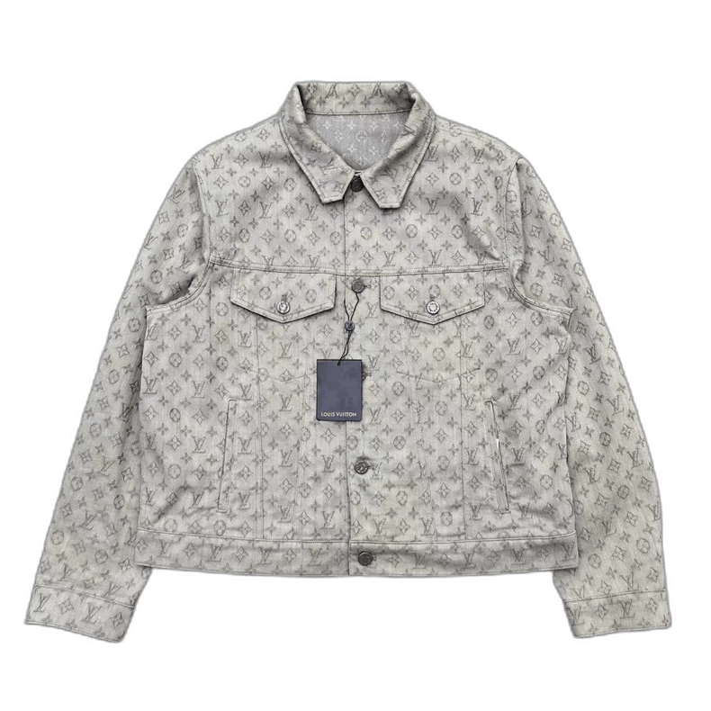 Louis Vuitton Louis Vuitton Logo Denim Jacket Size 56-2506 Size US XXL / EU 58 / 5 - 1 Thumbnail