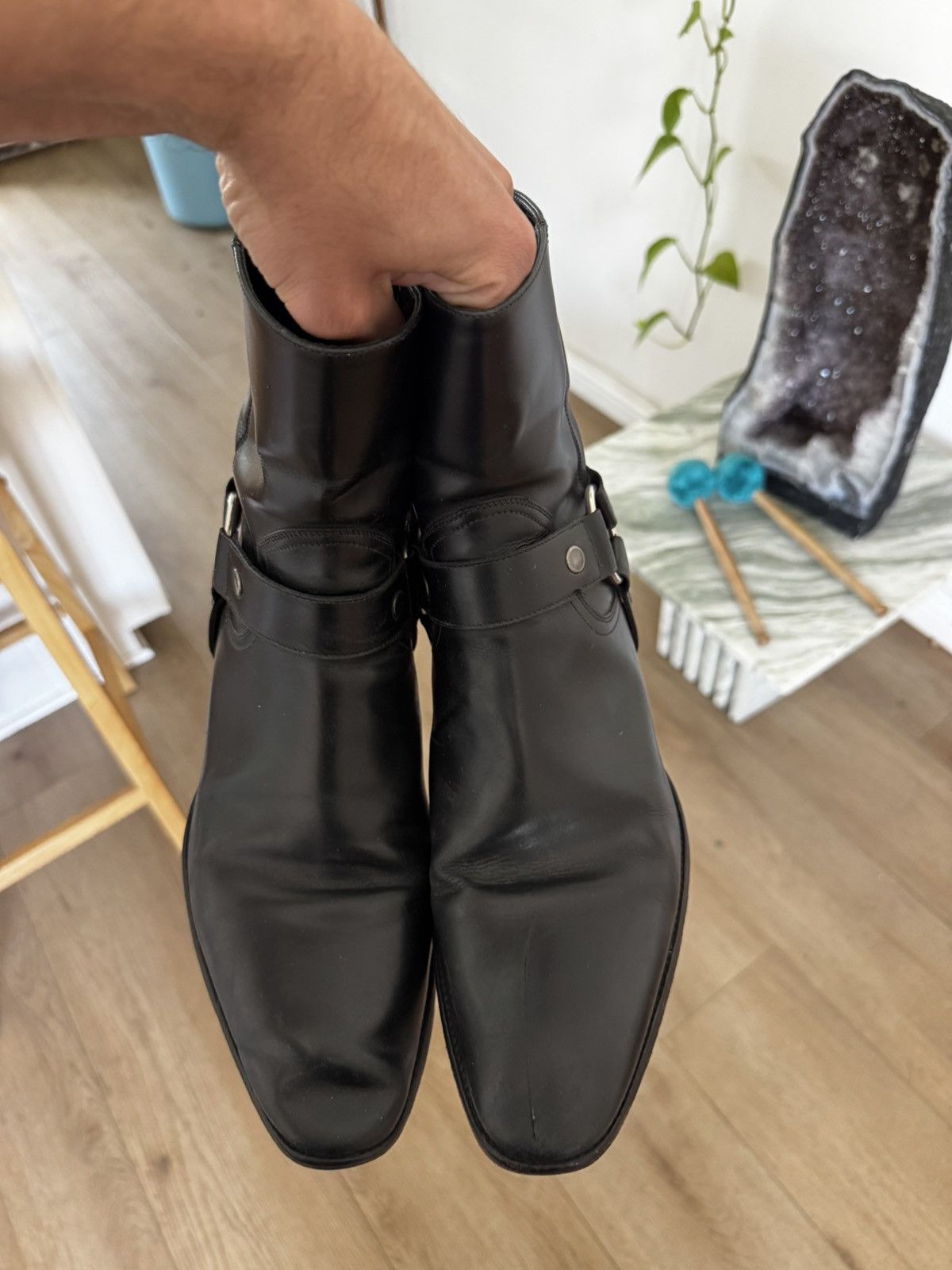 Saint Laurent Paris Wyatt harness boots hedi Size US 10.5 / EU 43-44 - 2 Thumbnail