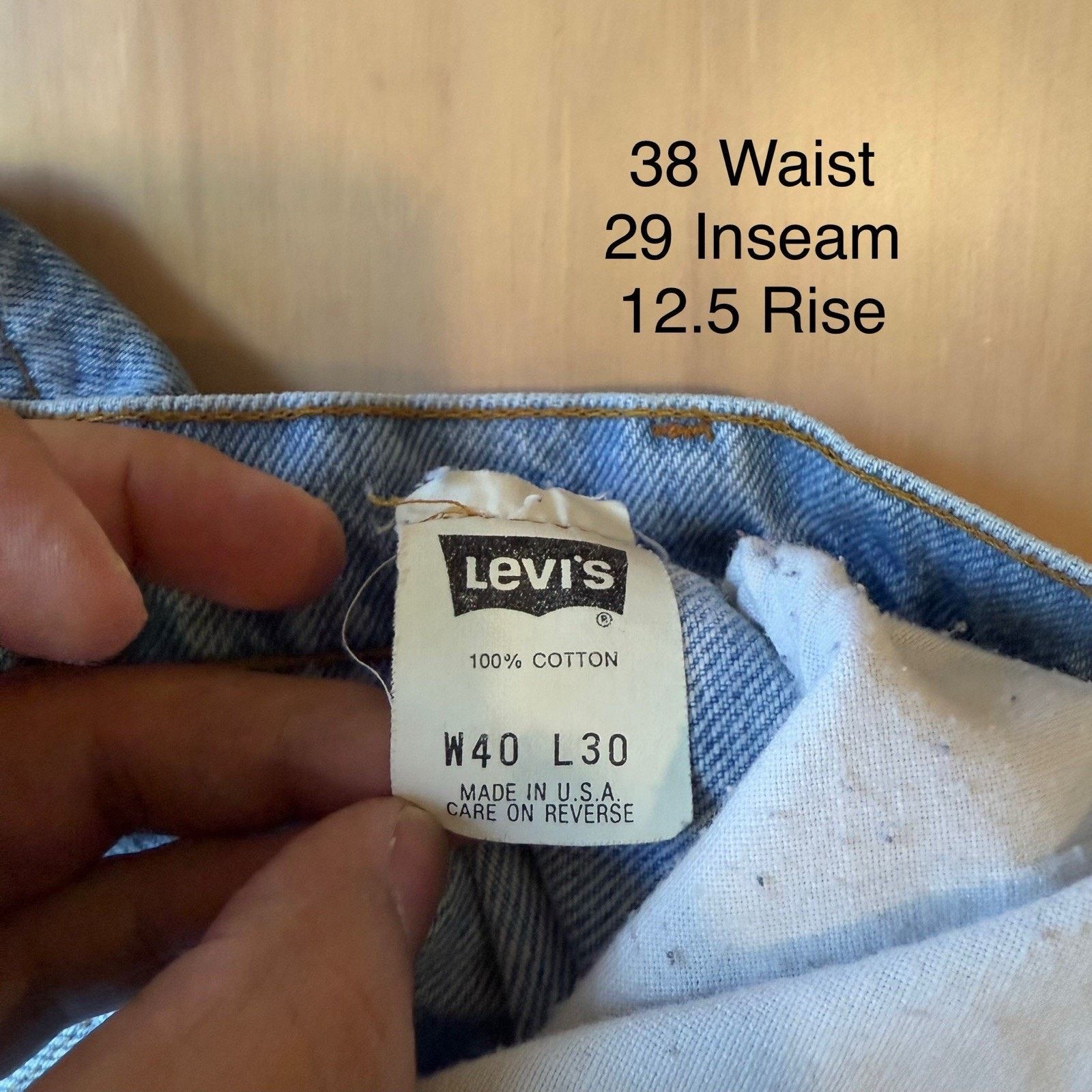 Levi's × Vintage Vintage Levis 505 Jeans 38 Blue Light Wash Made In USA 80s Size US 38 / EU 54 - 6 Thumbnail