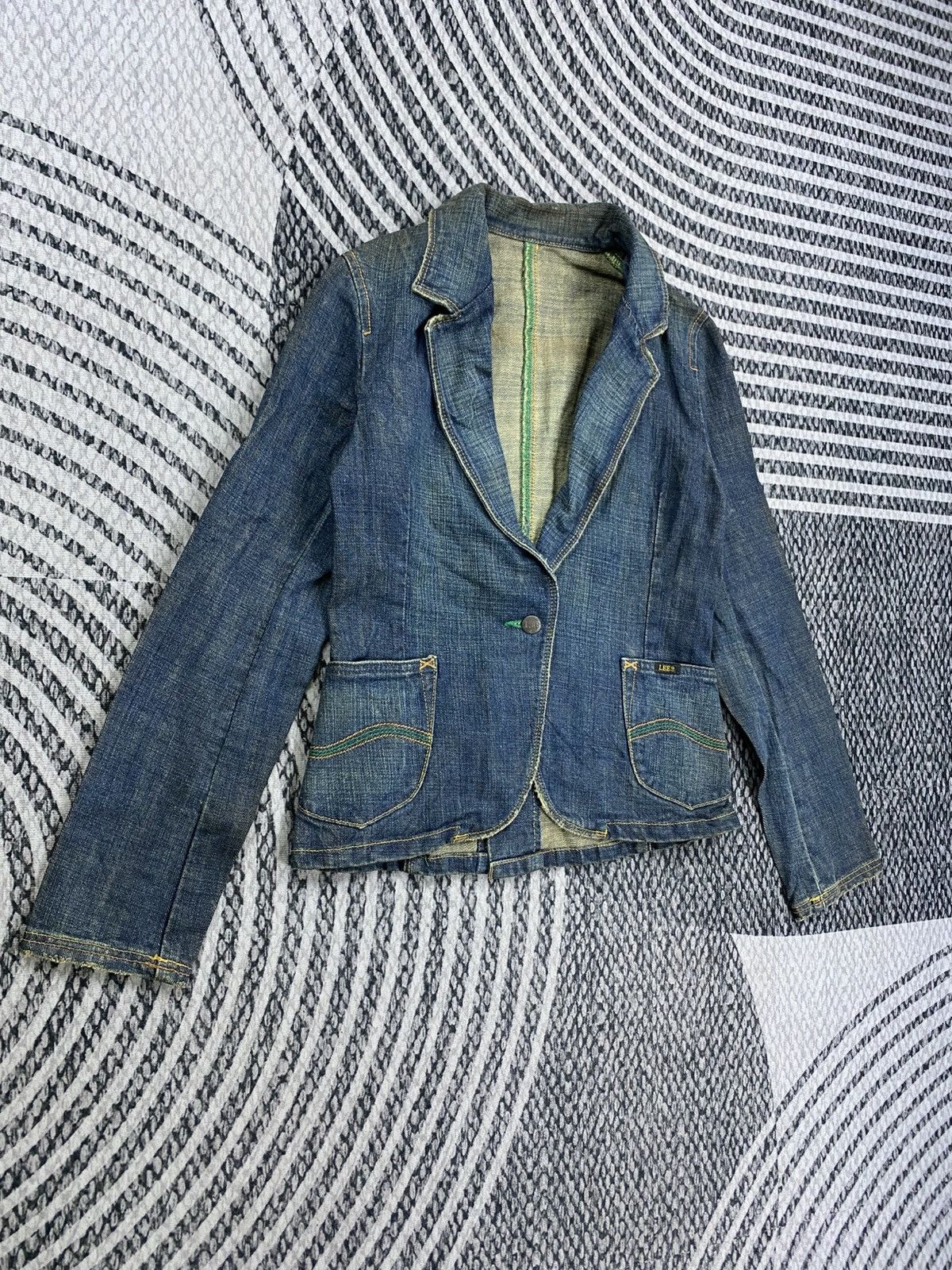 Lee Vintage LEE Single Button Blazer Style Denim Jacket Size US XS / EU 42 / 0 - 3 Thumbnail