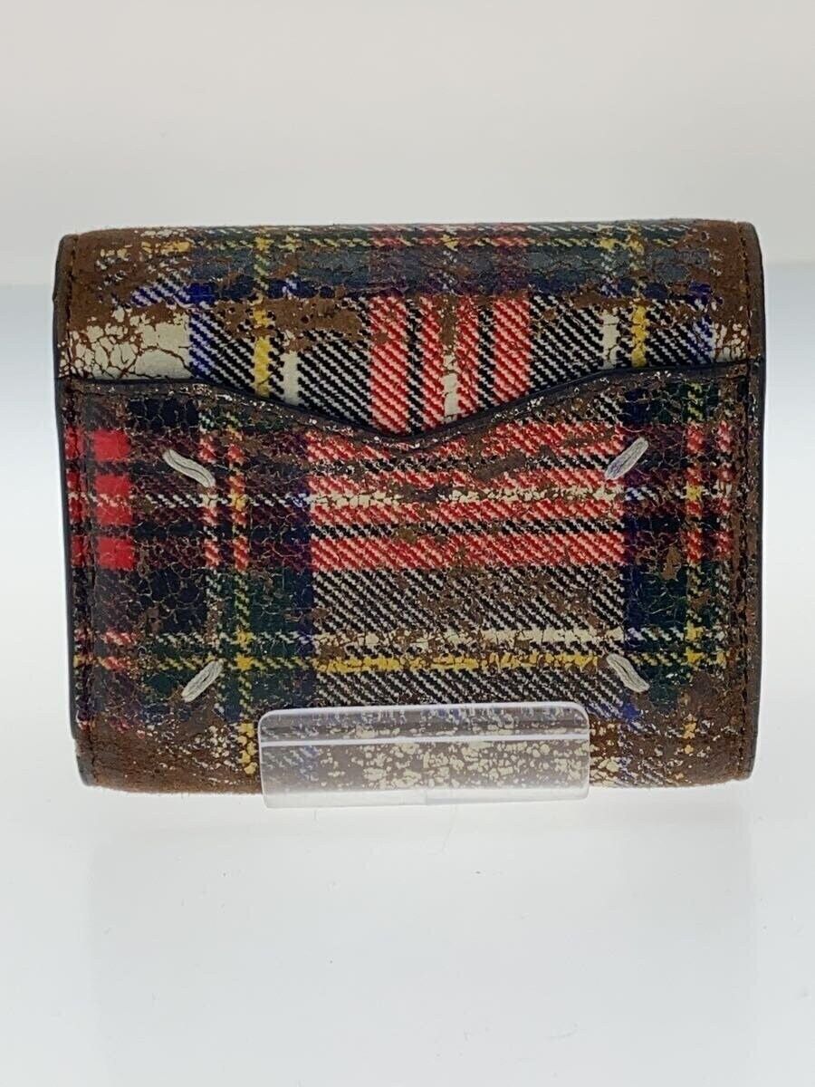 Maison Margiela Distressed Plaid Stitch Leather Wallet Size ONE SIZE - 2 Thumbnail
