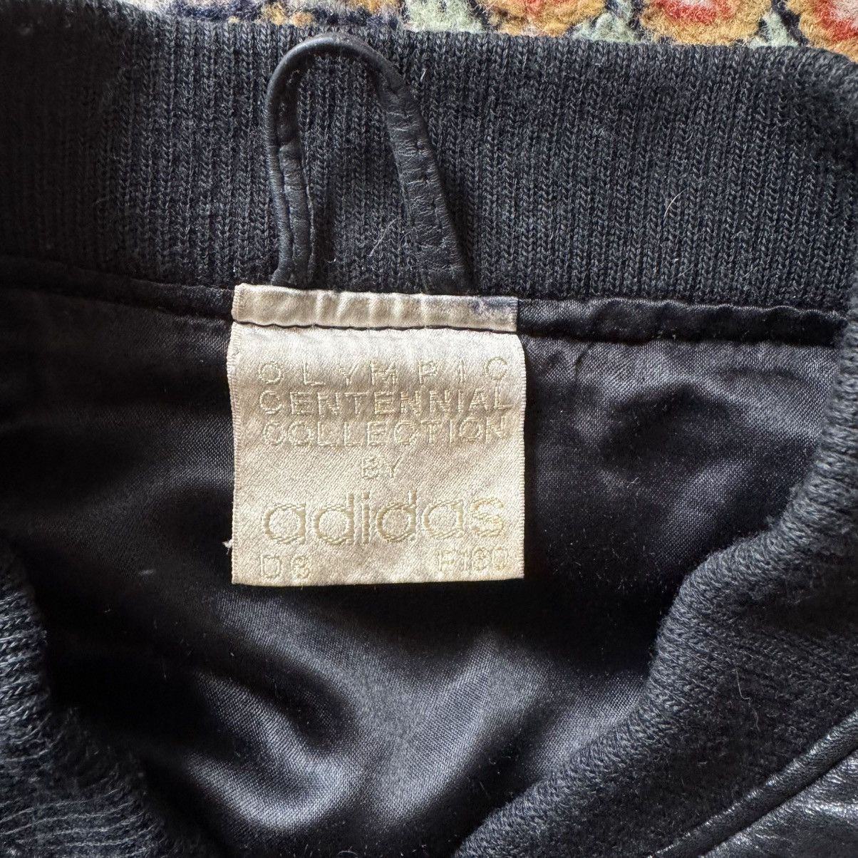 Adidas Vintage olympic games Adidas leather jacket Size US L / EU 52-54 / 3 - 3 Thumbnail