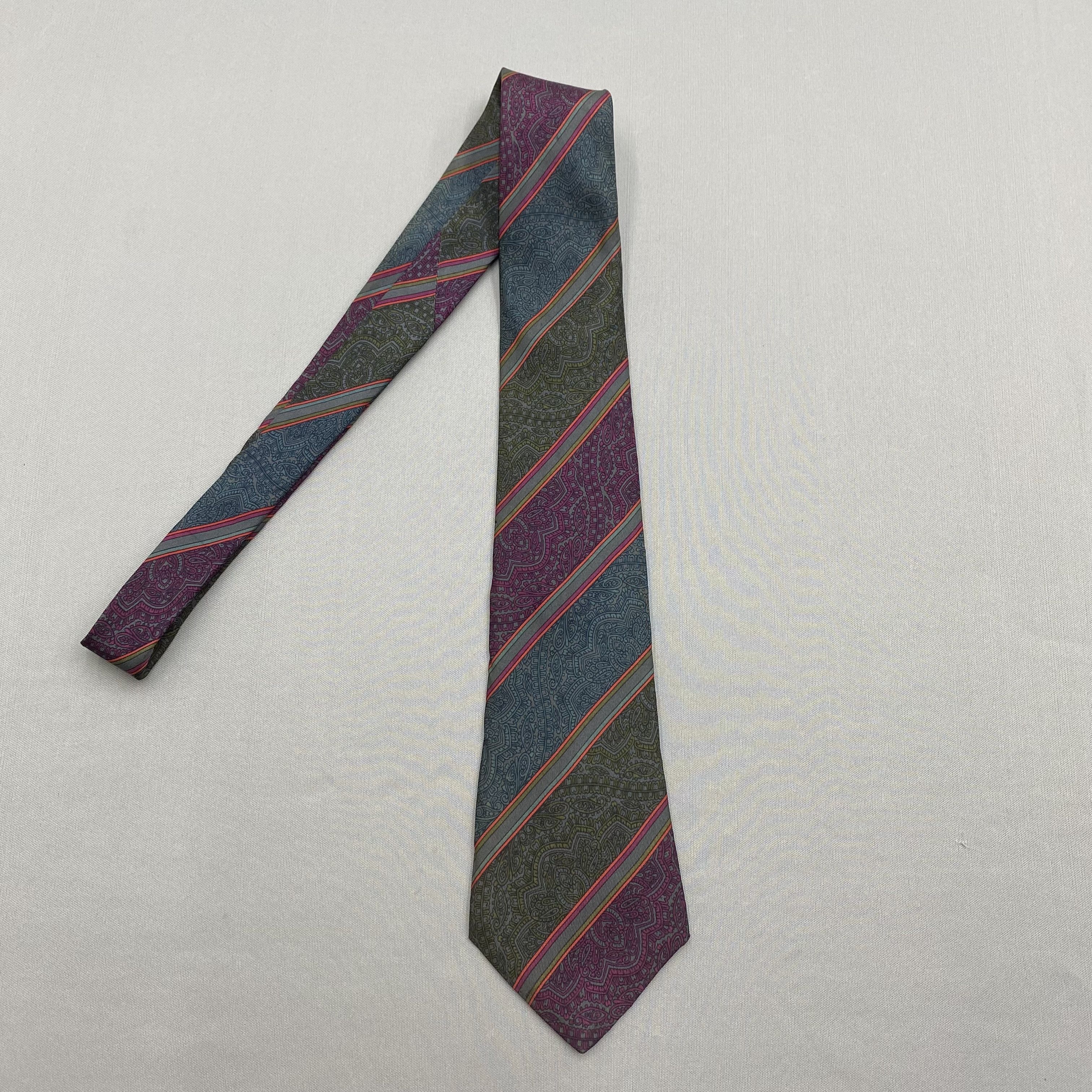 Japanese Brand Vintage Christian Dior SILK Necktie Cravate Pure Silk Size ONE SIZE - 4 Thumbnail