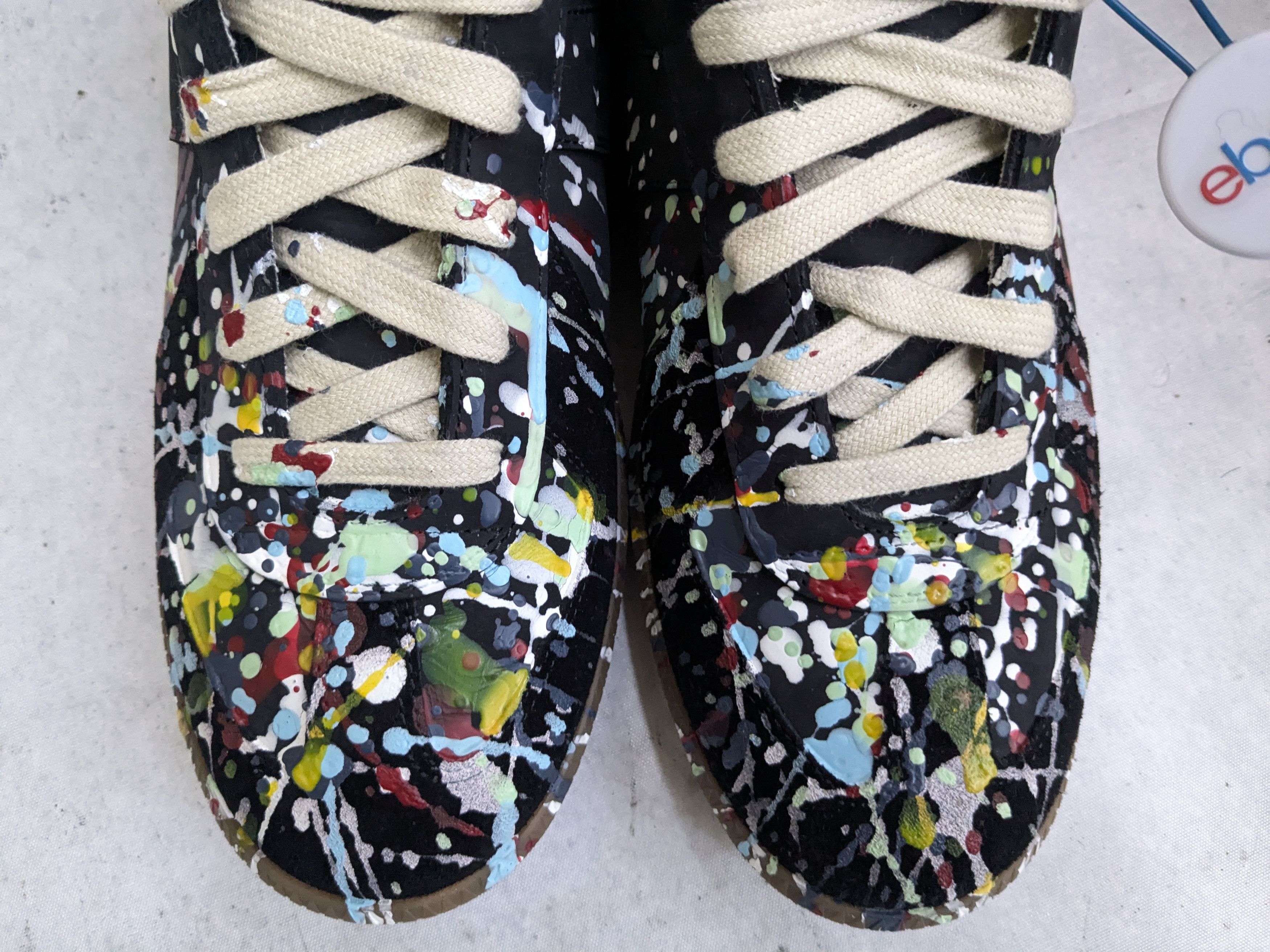 Maison Margiela Maison Margiela Replica GAT Paint Splatter 10 43 Black Size US 10 / EU 43 - 2 Thumbnail