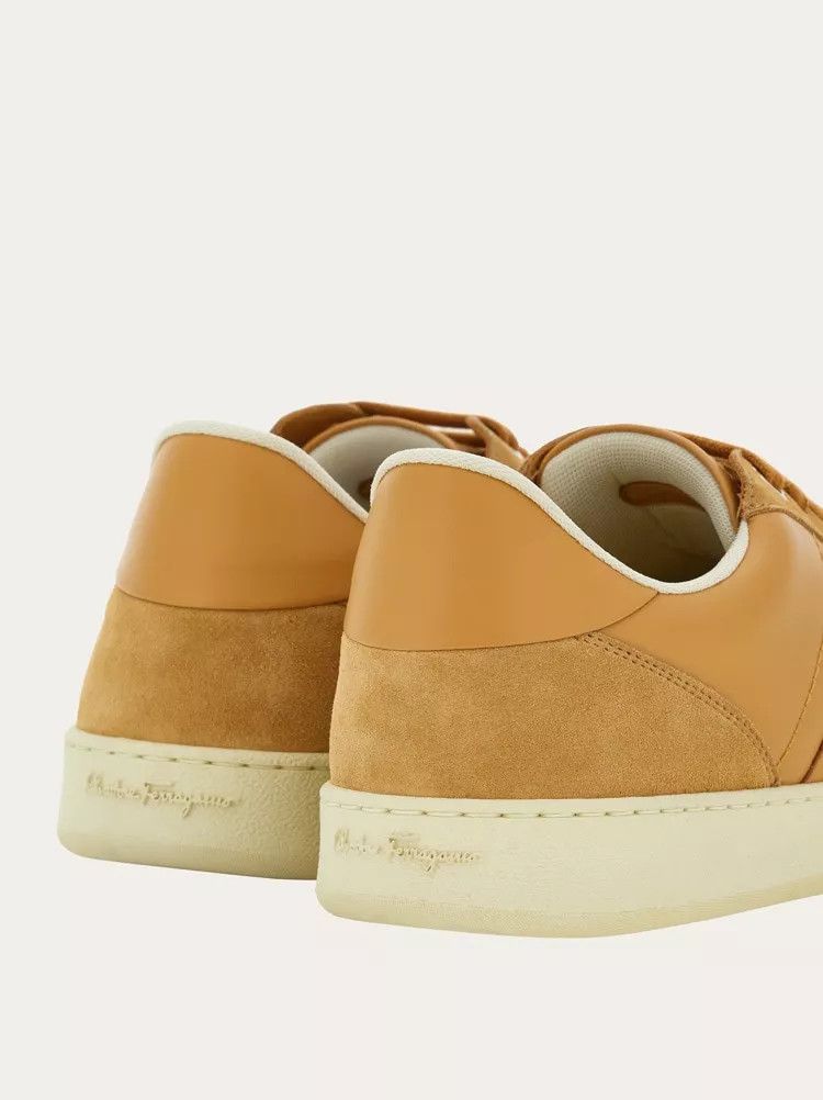 Salvatore Ferragamo o1s1rm0924 Signature Low-Top Sneakers in Light Camel Size US 12.5 / EU 45-46 - 3 Thumbnail