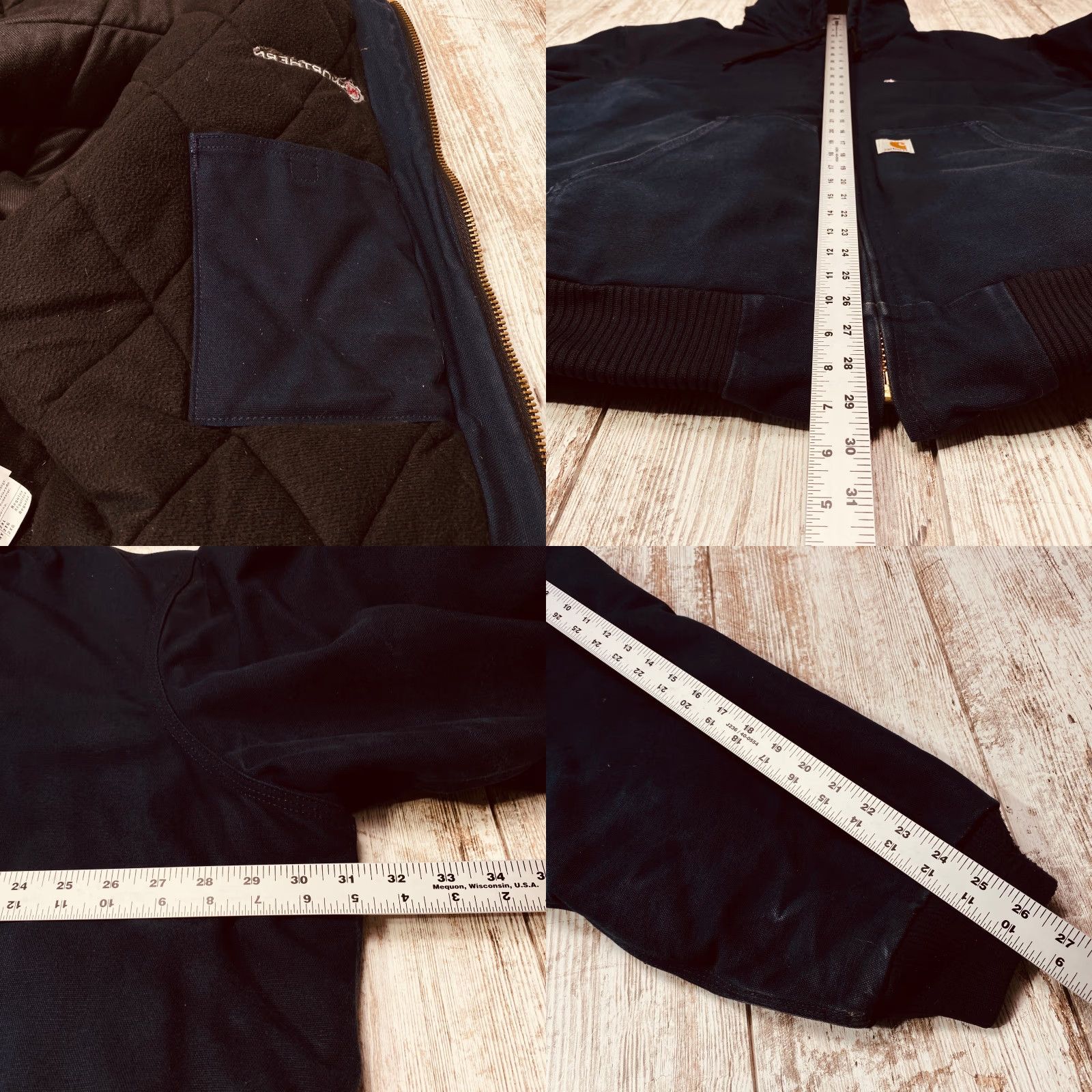 Carhartt VINTAGE Carhartt J140 DNY Quilt Lined Hooded Duck Jacket 2XL Navy Blue Workwear - 7461 Size US XXL / EU 58 / 5 - 10 Thumbnail