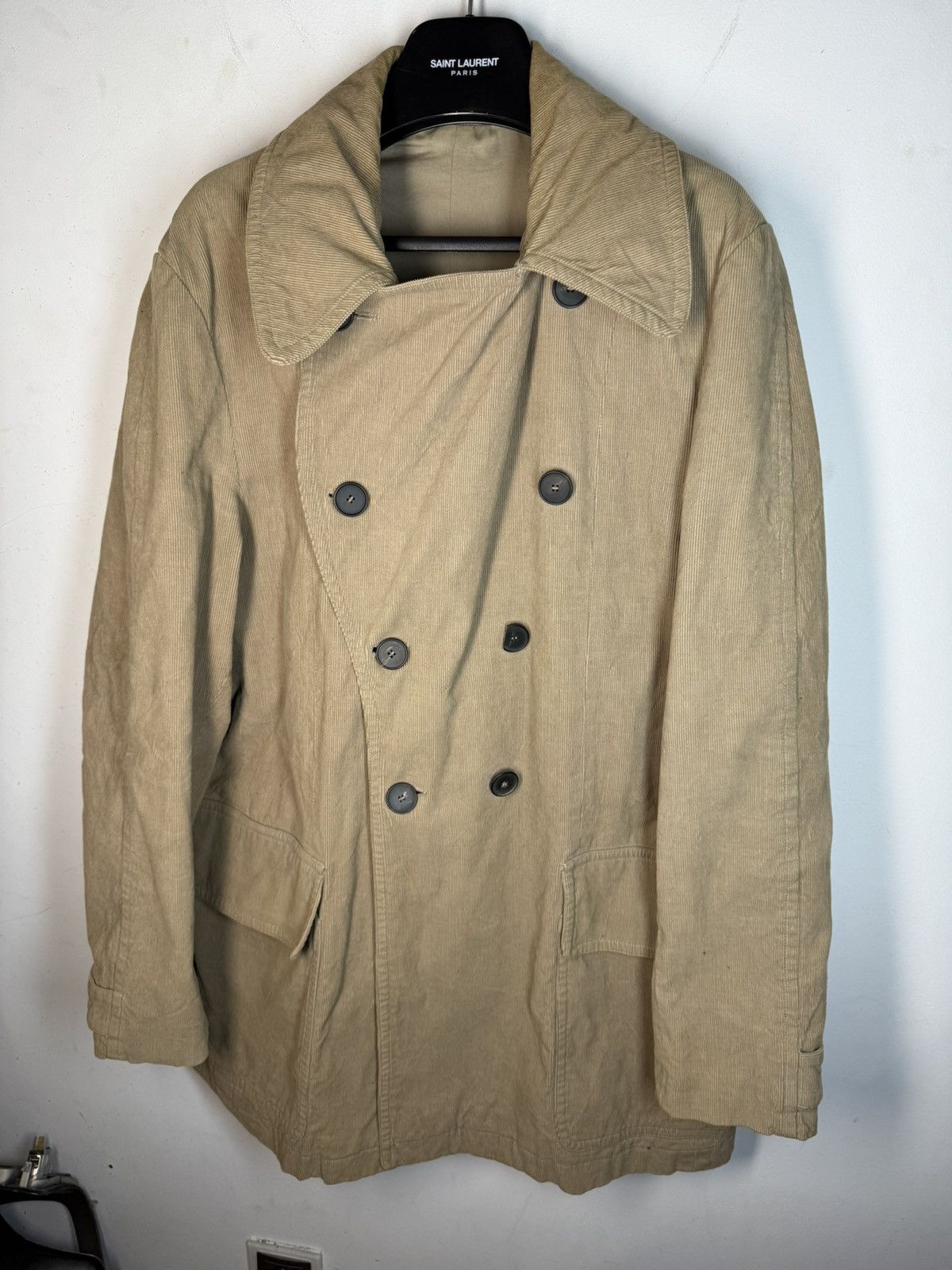 Yves Saint Laurent Corduroy YSL Jacket Italy Rive Gauche Double Breasted Size US L / EU 52-54 / 3 - 2 Thumbnail