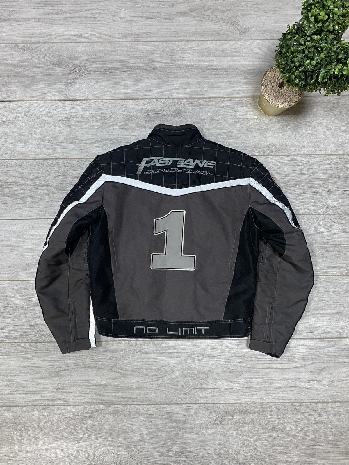 Vintage Fast Line 1 Reflective vintage racing bomber jacket Size US M / EU 48-50 / 2 - 2 Thumbnail