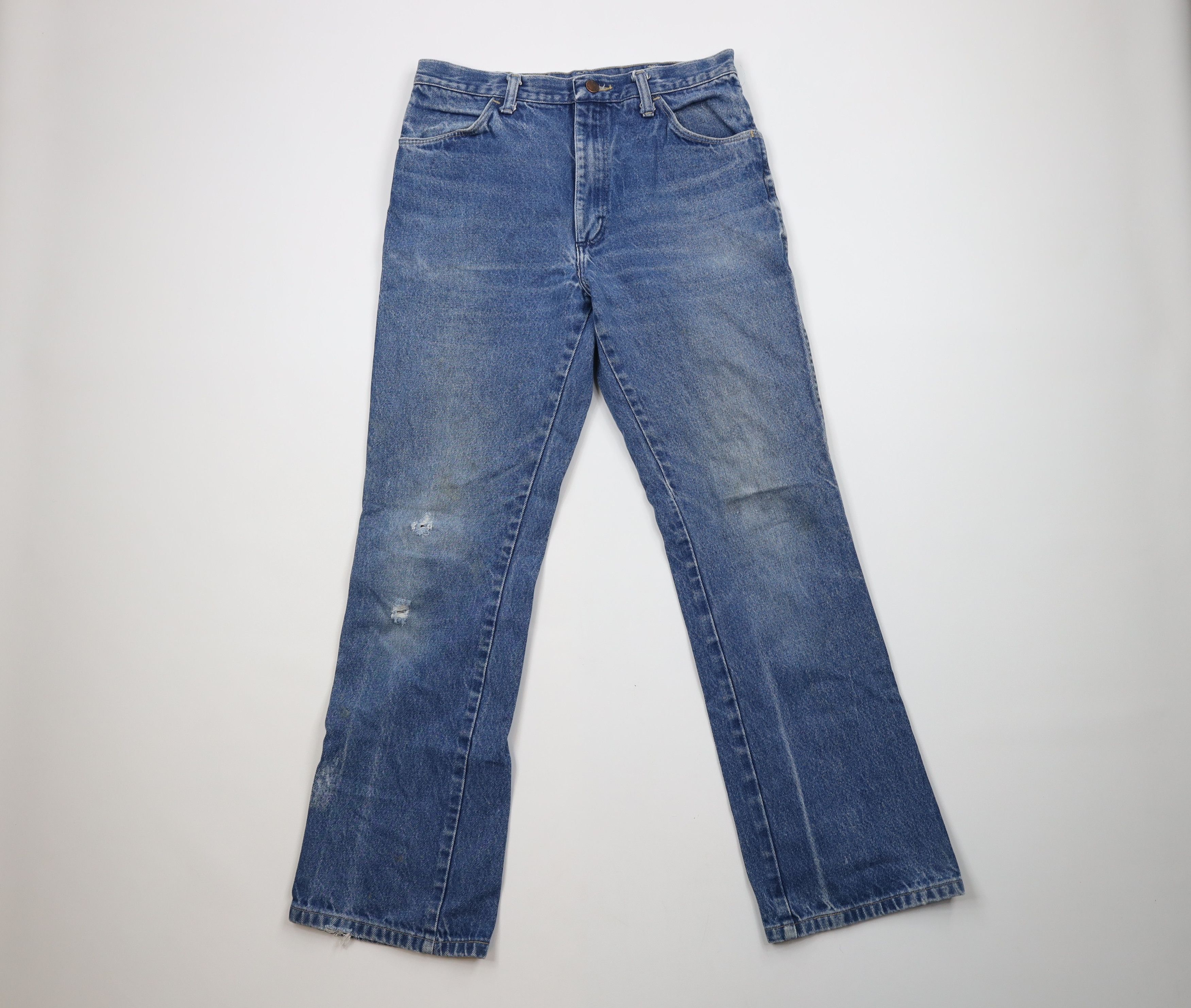 Vintage Vintage 90s Streetwear Flared Bootcut Denim Jeans Blue USA Size US 32 / EU 48 - 1 Thumbnail