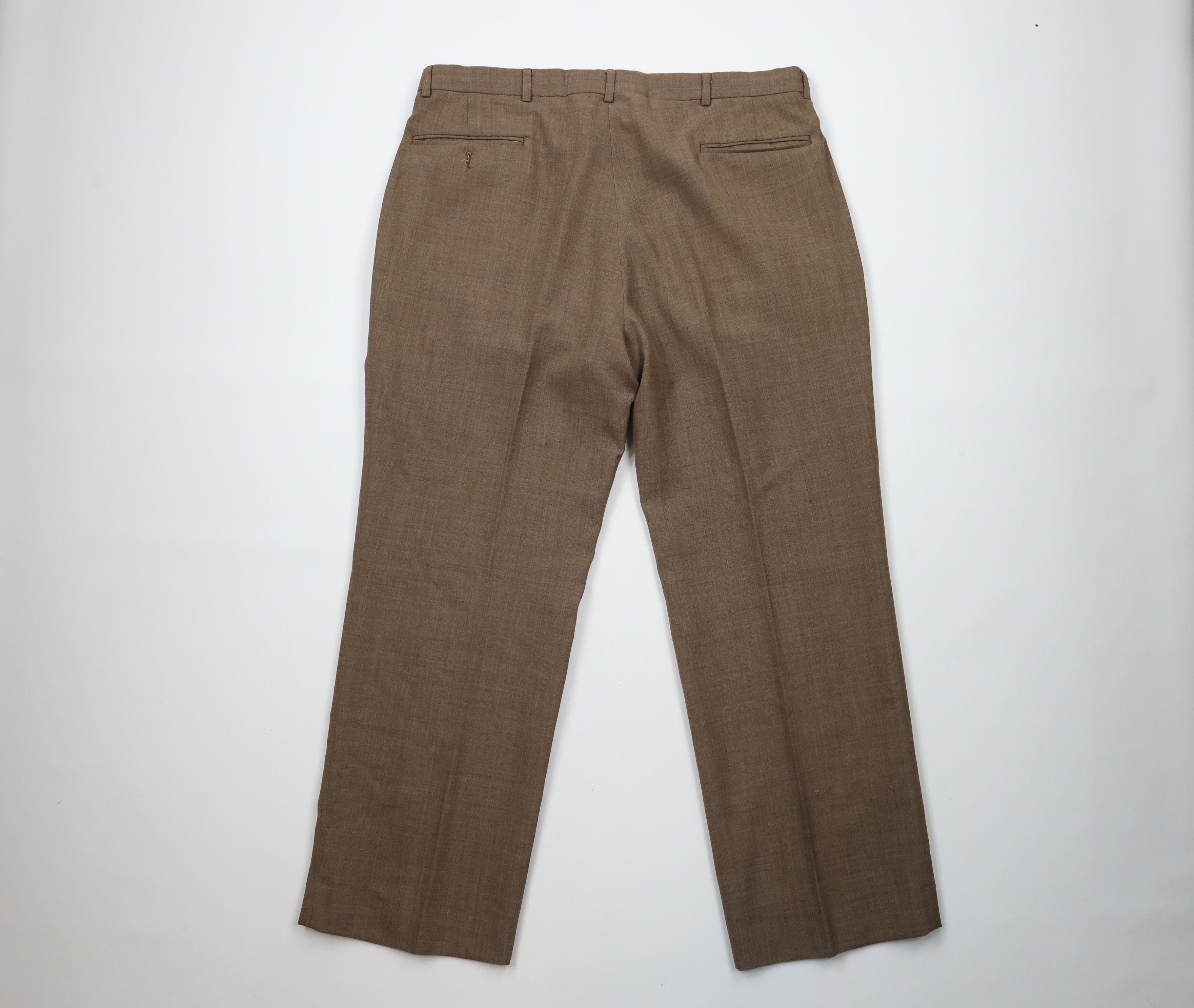 Vintage Vintage 90s Streetwear Wide Leg Chino Pants Brown Wool Size US 38 / EU 54 - 9 Thumbnail