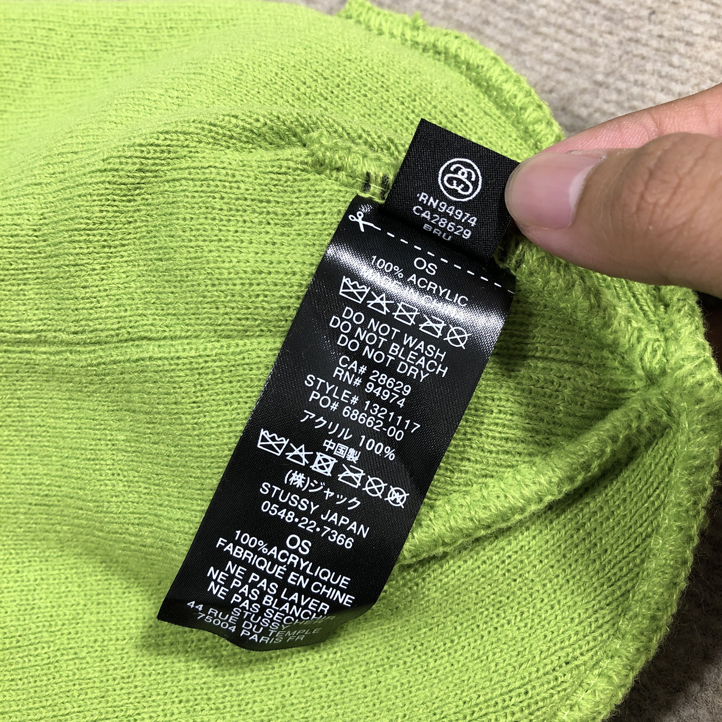 Stussy STUSSY SS SKULLCAP BEANIE HAT • LIME Size ONE SIZE - 5 Thumbnail