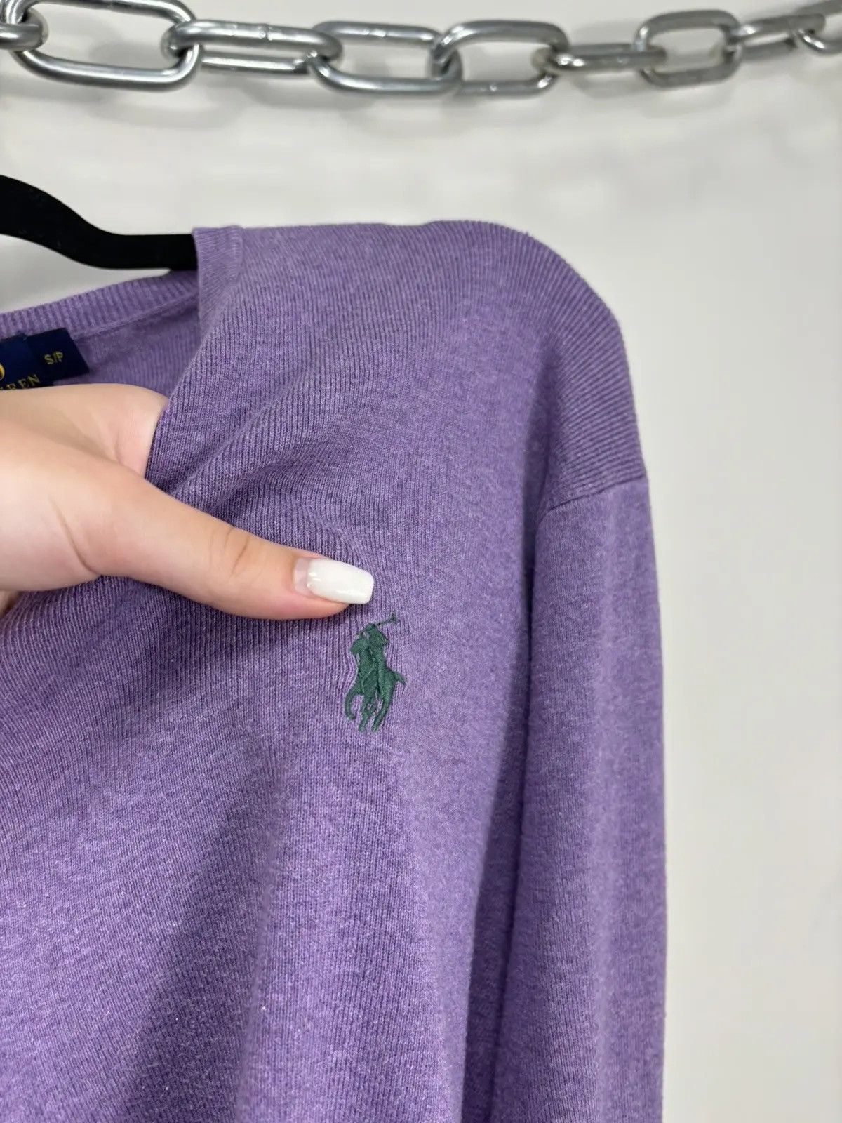 Polo Ralph Lauren × Ralph Lauren × Vintage Vintage Polo Ralph Lauren Men’s Pima Cotton V-Neck Sweater Size US S / EU 44-46 / 1 - 10 Thumbnail