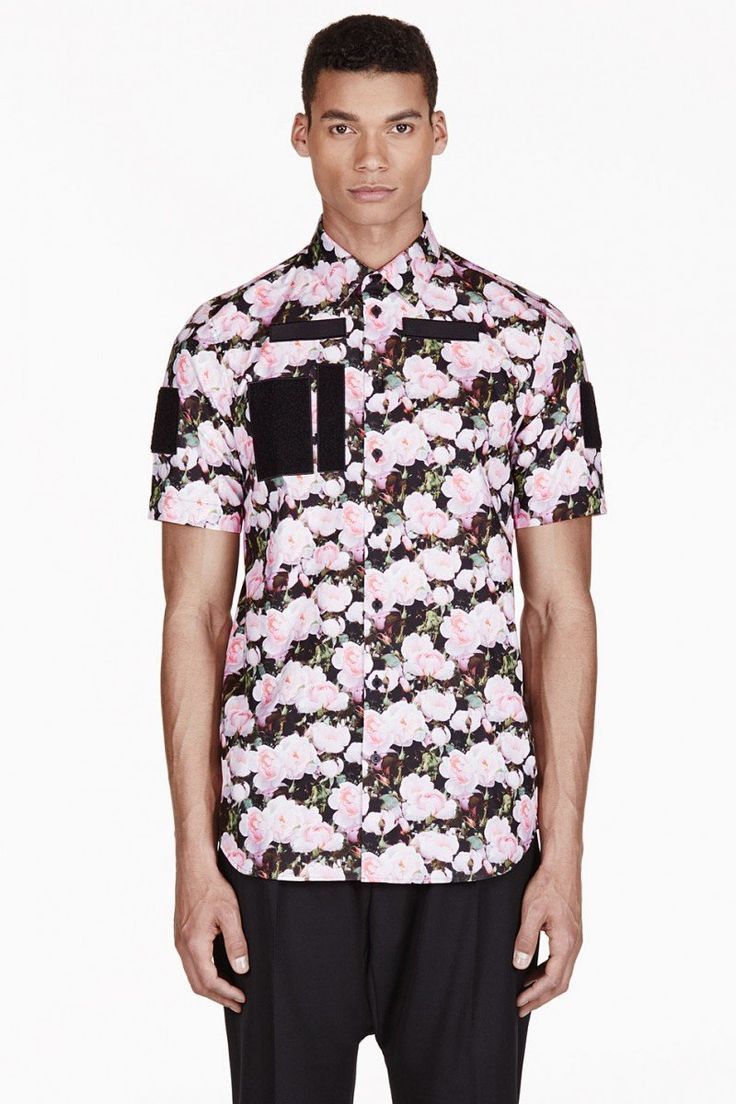 Givenchy Givenchy FW13 Runway Rose Pattern Shirt *Ricardo Tisci* Size US M / EU 48-50 / 2 - 2 Thumbnail