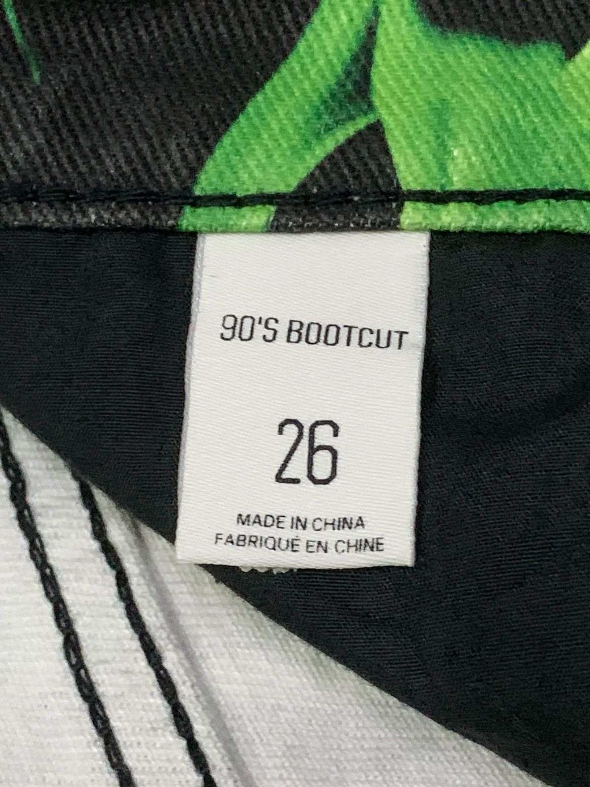 5351 POUR LES HOMMES × Junya Watanabe BDG Green Flame Bootcut Flared Denim Pants Size US 29 - 14 Thumbnail
