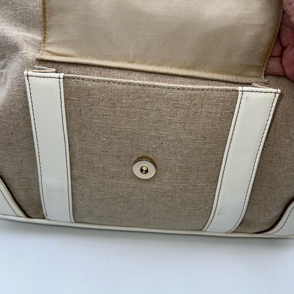 Etienne Aigner Etienne Aigner Vintage Linen and Leather Shoulder Bag Size ONE SIZE - 8 Thumbnail