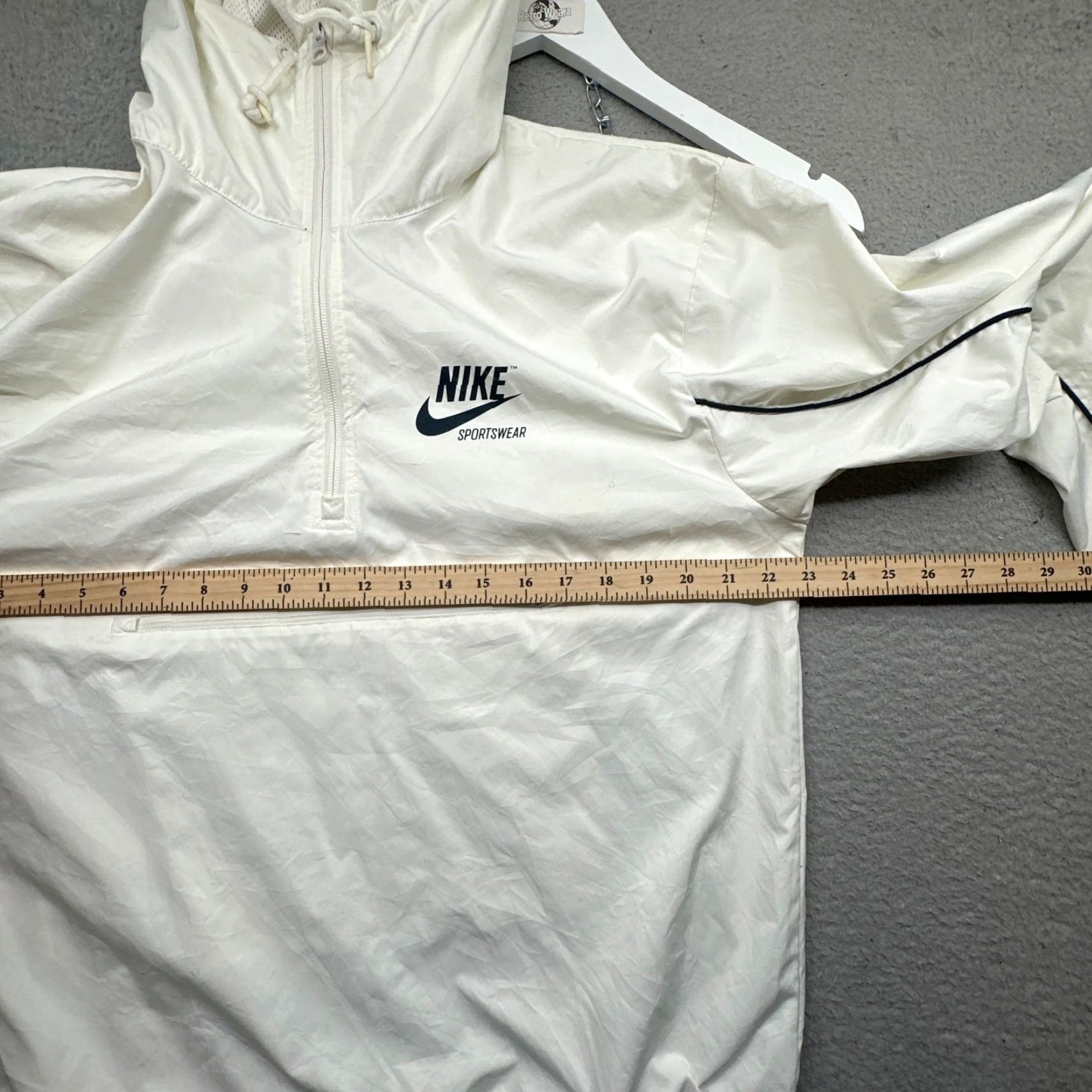 Nike Nike Archive Half Zip Woven Jacket Windbreaker Mens Medium Anorak 941877-133 White Size US M / EU 48-50 / 2 - 4 Thumbnail