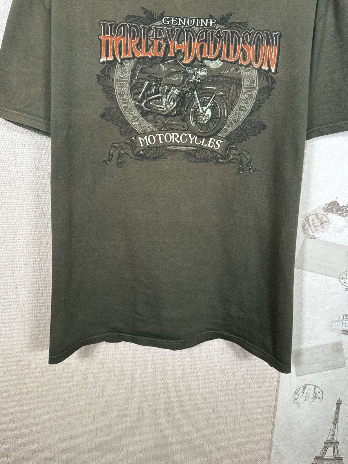 Harley Davidson Vintage Harley Davidson T shirt Swiss Biker USA XL Green Size US XL / EU 56 / 4 - 9 Thumbnail