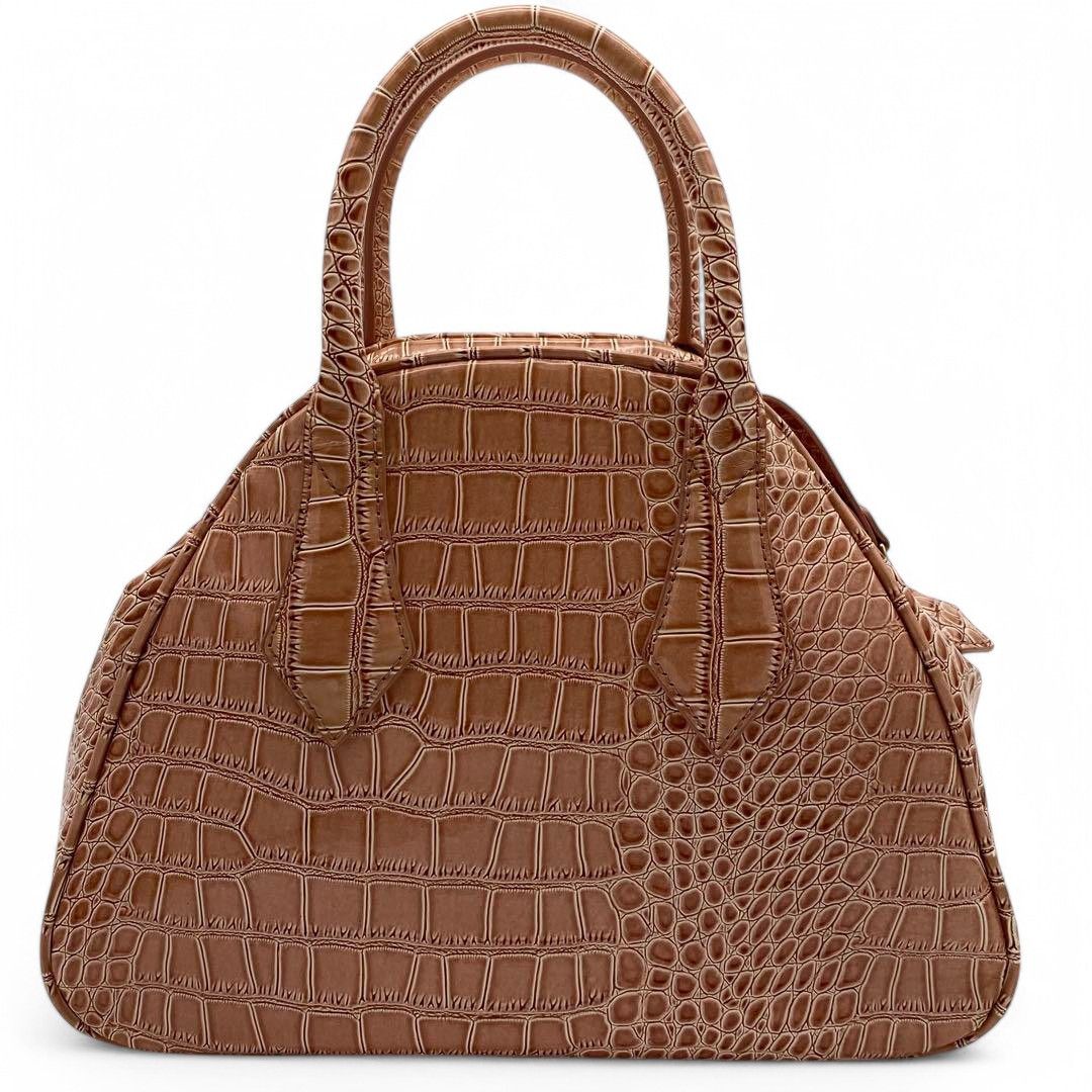 Vivienne Westwood Vivienne Westwood - Pink Croco Handbag Shoulder Bag Gold Orb Size ONE SIZE - 2 Thumbnail
