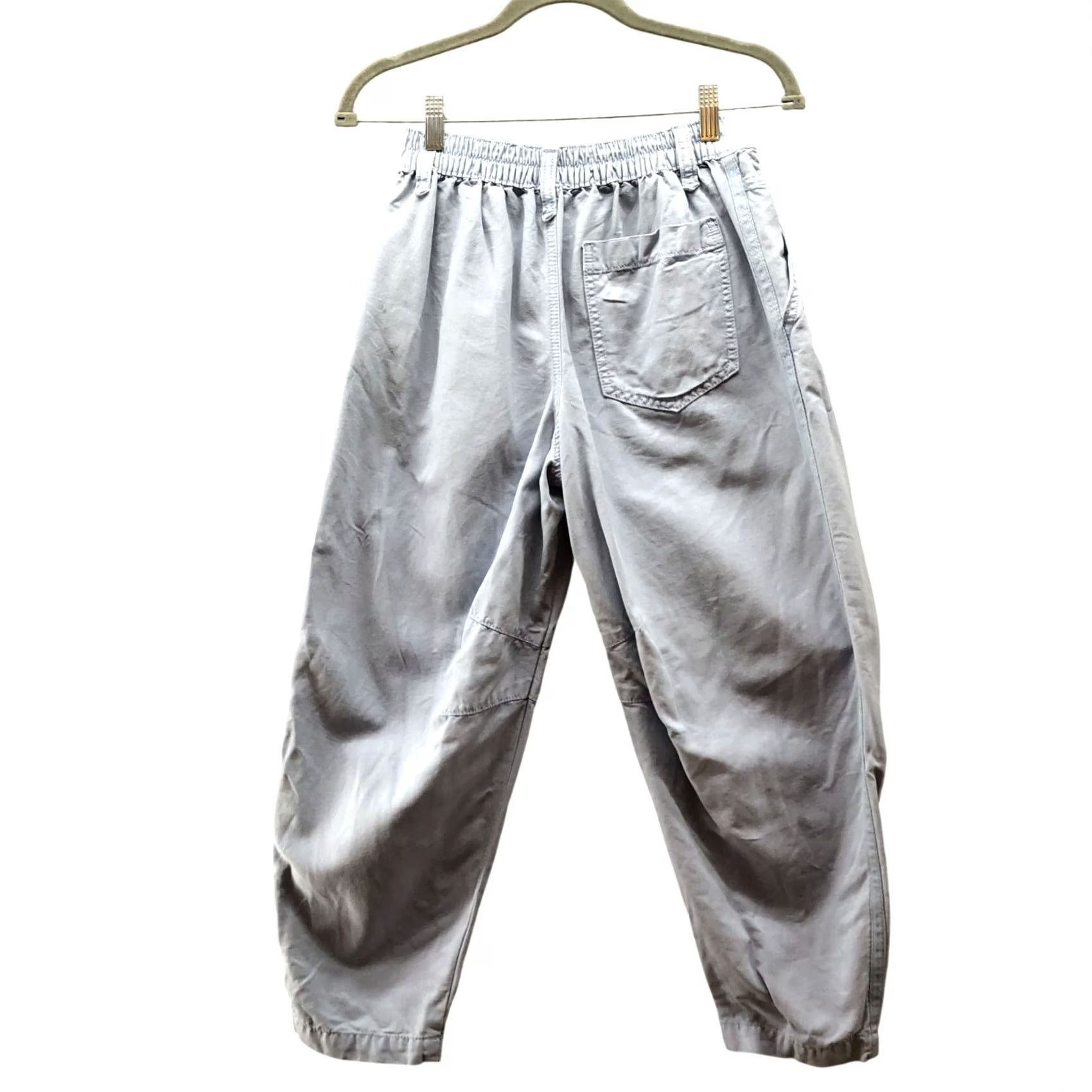 Vintage Aerie Womens XS Light Blue High Rise Lyocell Baggy Relaxed Barrel Leg Pants Size 26" / US 2 / IT 38 - 2 Thumbnail