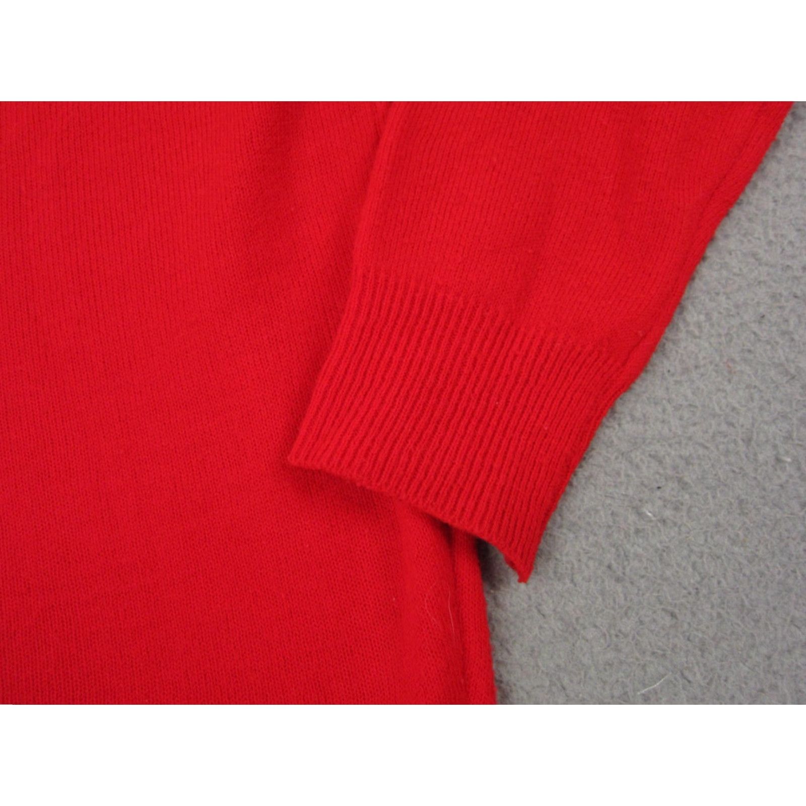Vintage VINTAGE True Vintage Sweater Womens 40 Red High Neck Long Sleeve Knit 60s 70s Casual Size S / US 4 / IT 40 - 2 Thumbnail