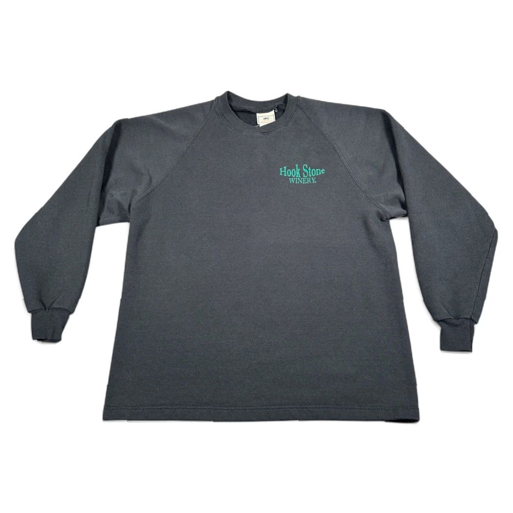Lee VINTAGE Hook Stone Winery Sweatshirt Lee Adult MEDIUM Black Raglan 90s Shirt Mens Size US M / EU 48-50 / 2 - 2 Thumbnail