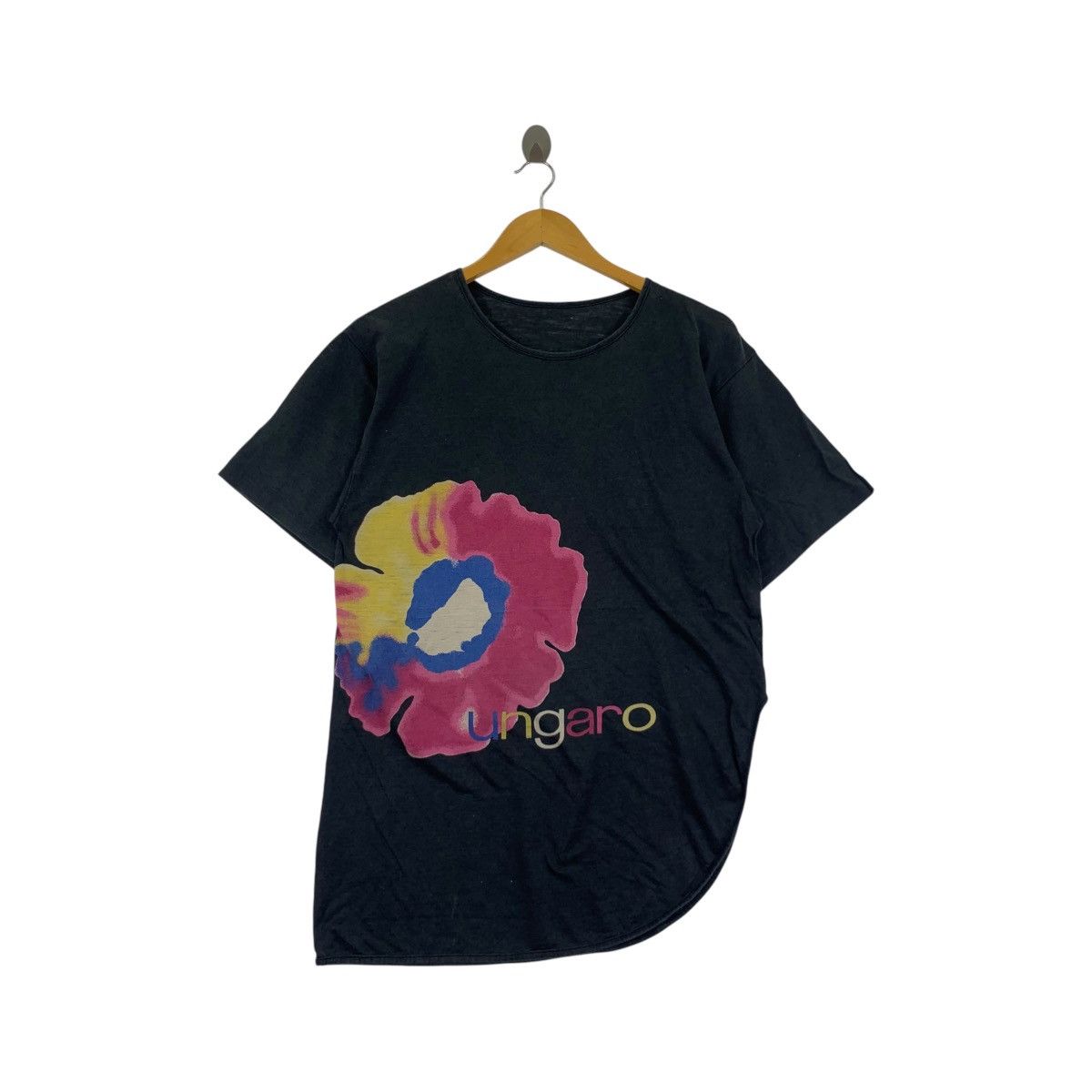 Vintage Vintage UNGARO PARIS FLORAL Illustration Painting Tee Shirt Size S / US 4 / IT 40 - 1 Thumbnail