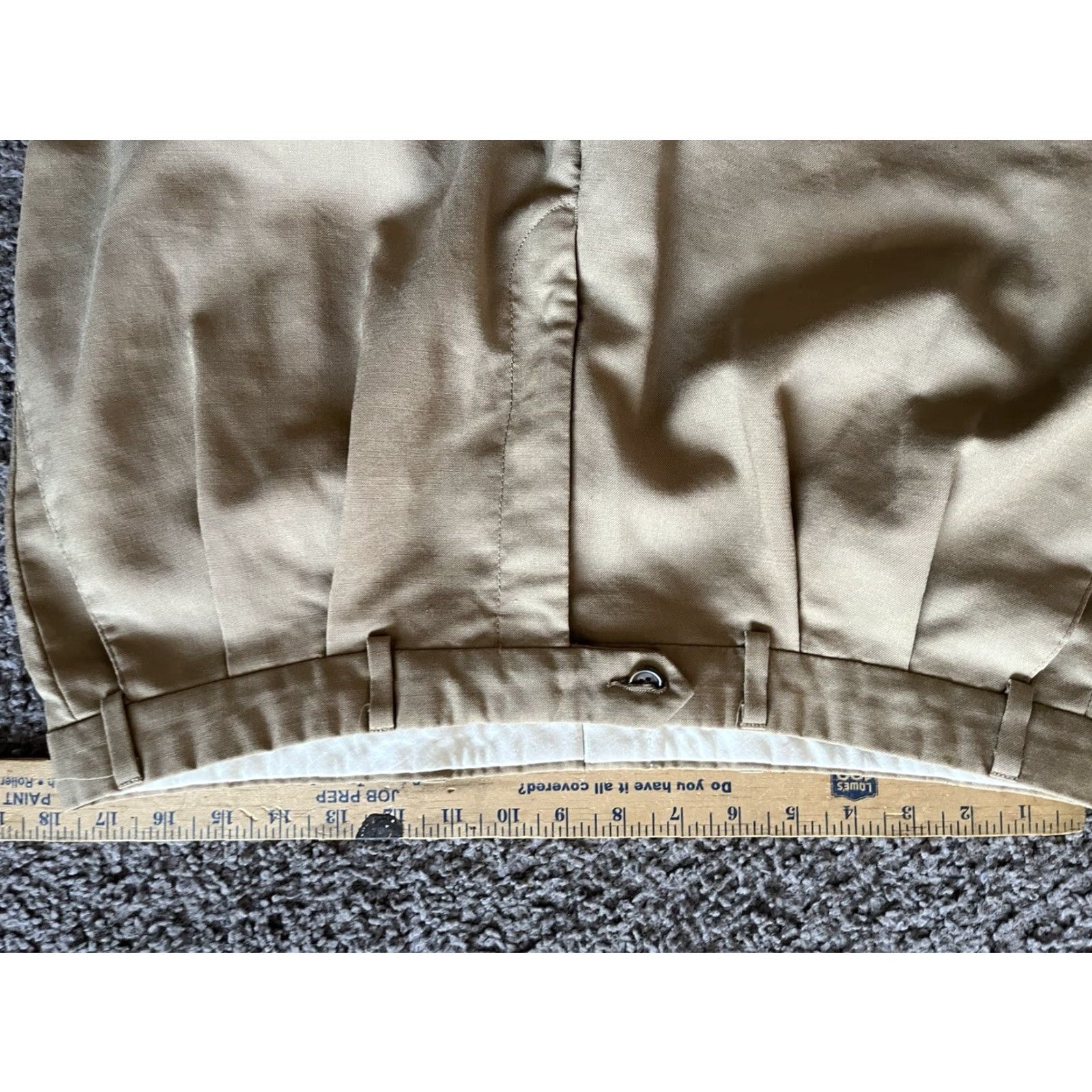 Ralph Lauren VINTAGE Lauren Ralph Lauren Dress Pants Mens Khaki Beige Super 100s 36x27 Adult Regular Straight Front Beige Pants Men Size US 36 / EU 52 - 6 Thumbnail