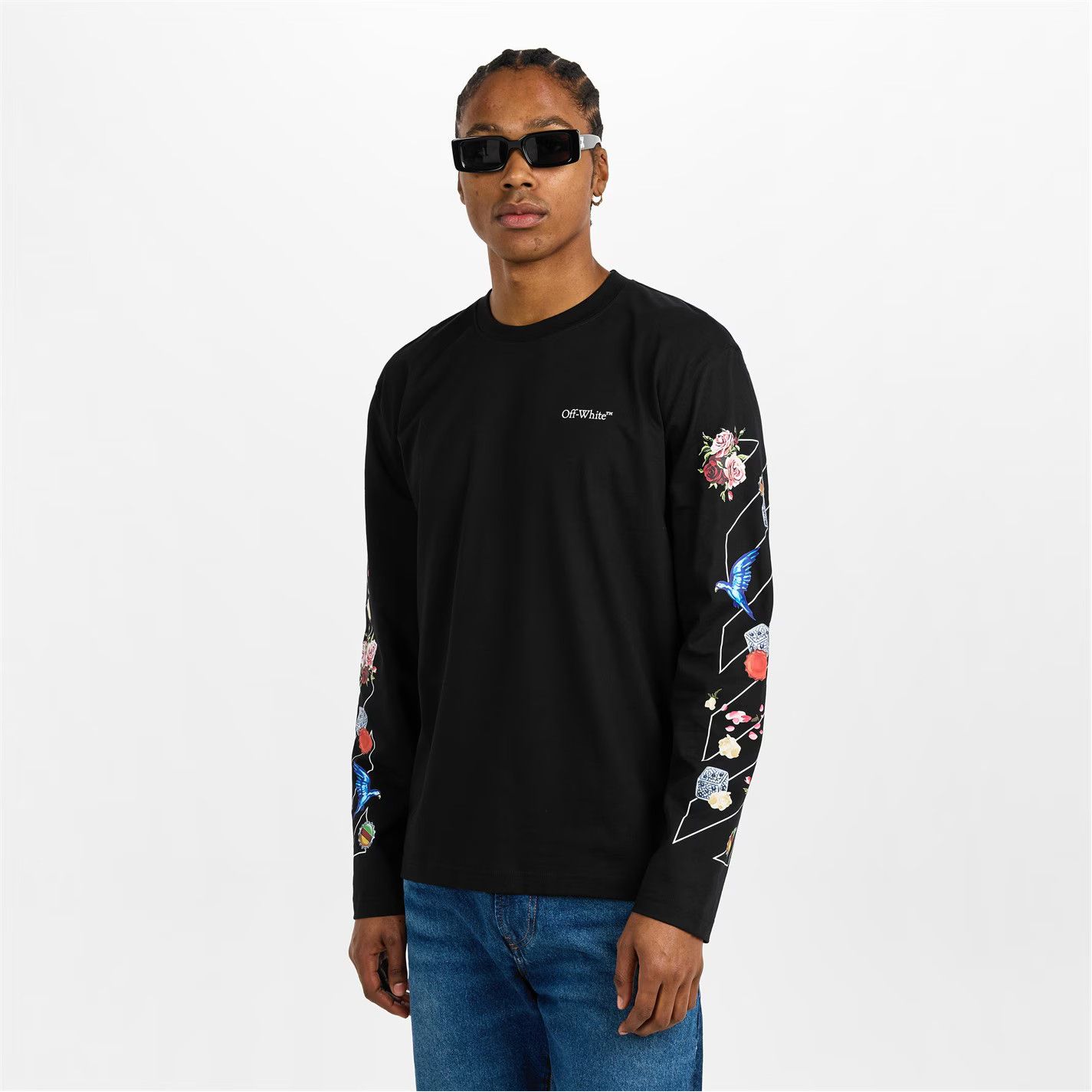 Off-White o1g2r1mq0226 Diag Skate T Long Sleeve T-Shirt In Black Size US L / EU 52-54 / 3 - 3 Thumbnail