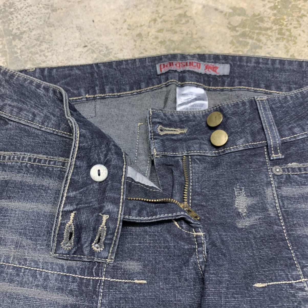 If Six Was Nine × Japanese Brand × Vintage Flare Bell Bottom Parasuco Denim Clawmark Distressed Jean Size US 33 - 12 Thumbnail