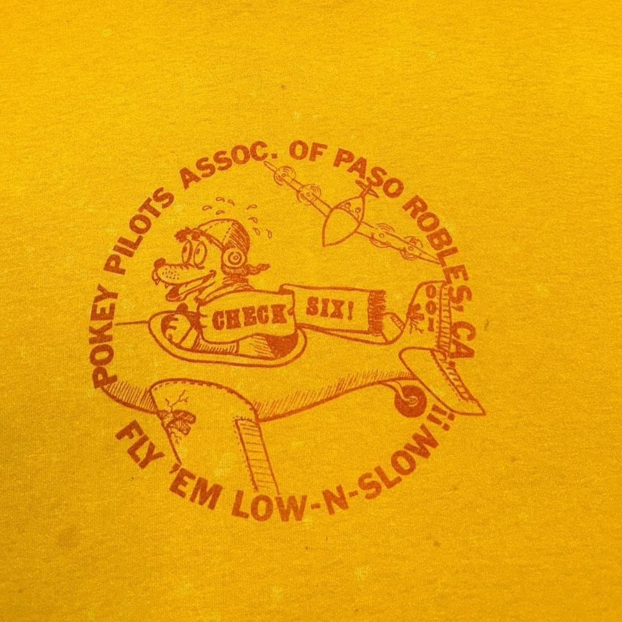 Soffe × Vintage Vintage Paso Robles Plane Pilot T-Shirt Size US XL / EU 56 / 4 - 4 Thumbnail