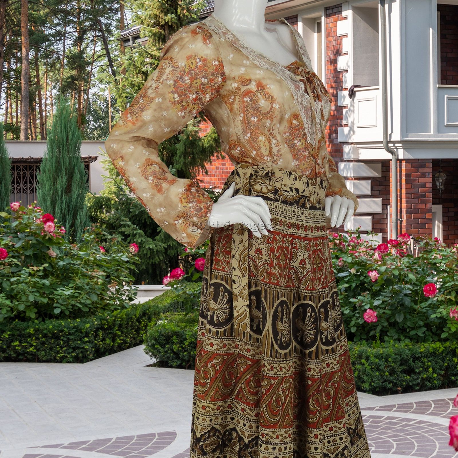 Other Vintage India Skirt Size 27" / US 4 / IT 40 - 4 Thumbnail