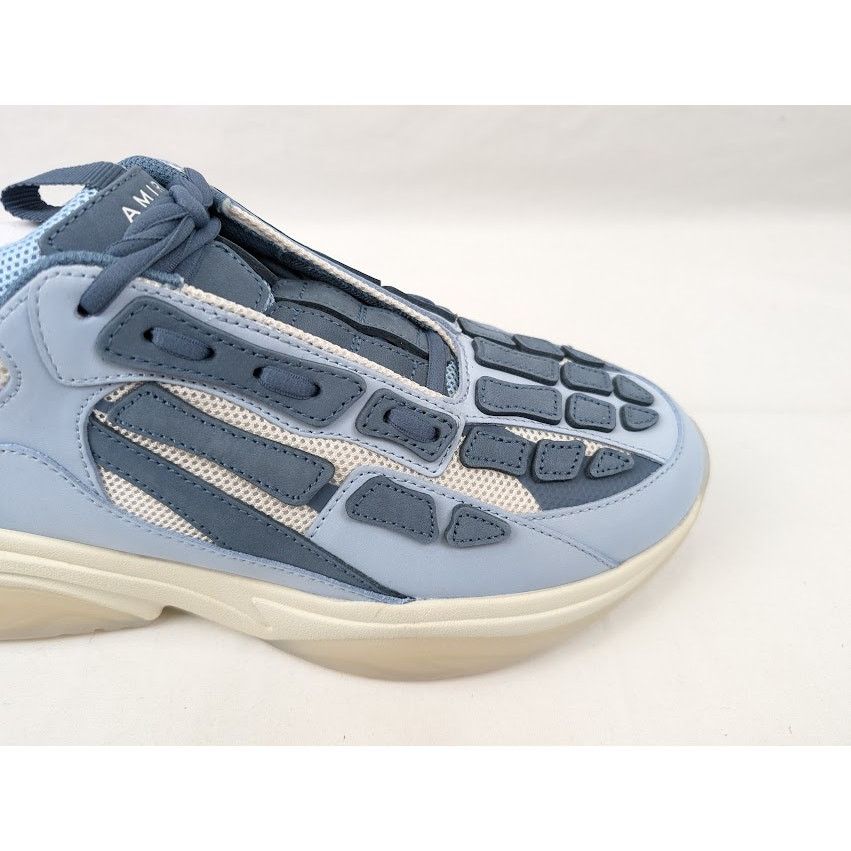 Amiri o1rshd1 Bone Runner Low-Top Sneakers in Baby Blue Size US 12 / EU 45 - 3 Thumbnail