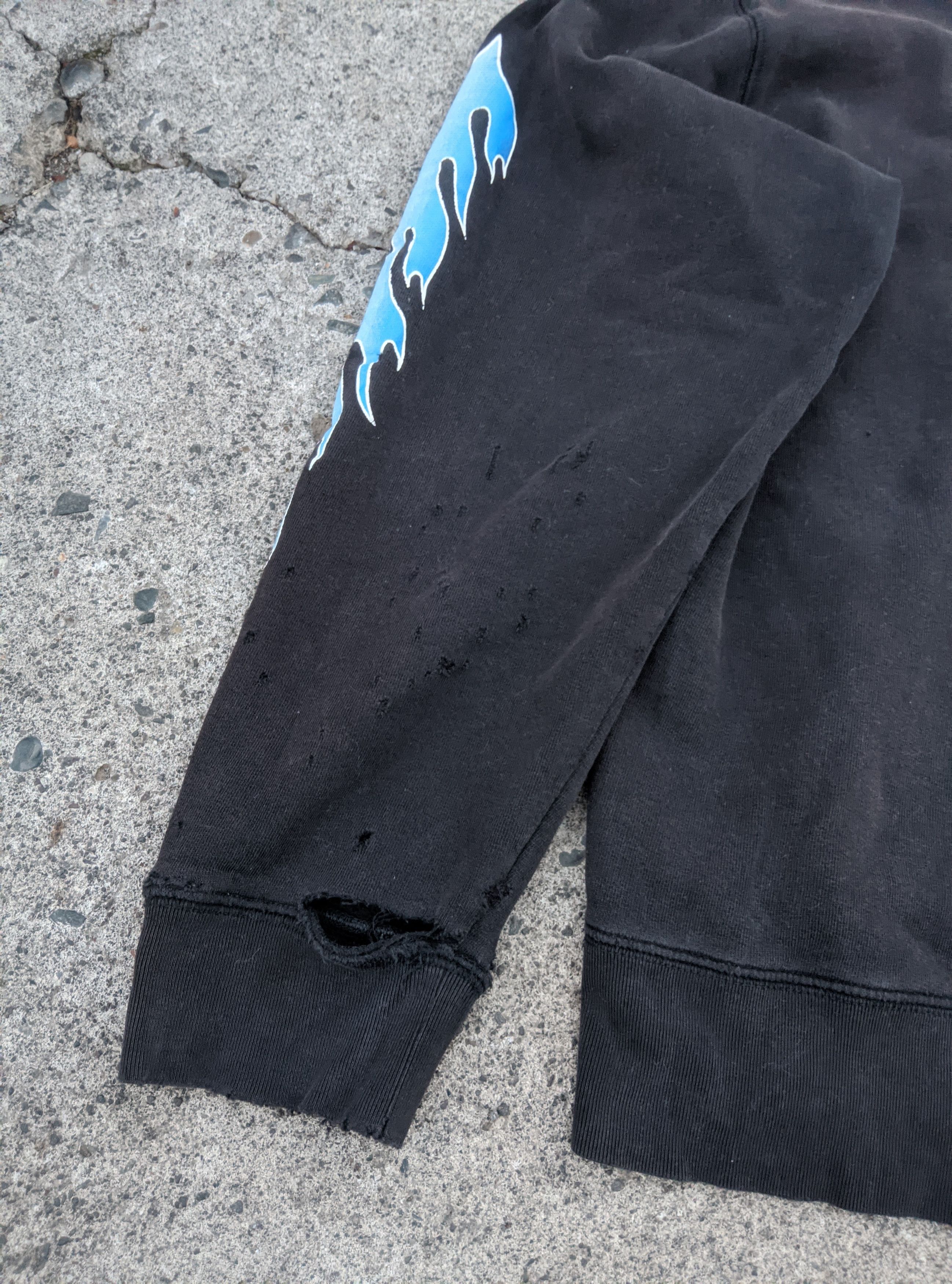 Harley Davidson Distressed type jnco affliction Harley davidson flames hood Size US L / EU 52-54 / 3 - 12 Thumbnail