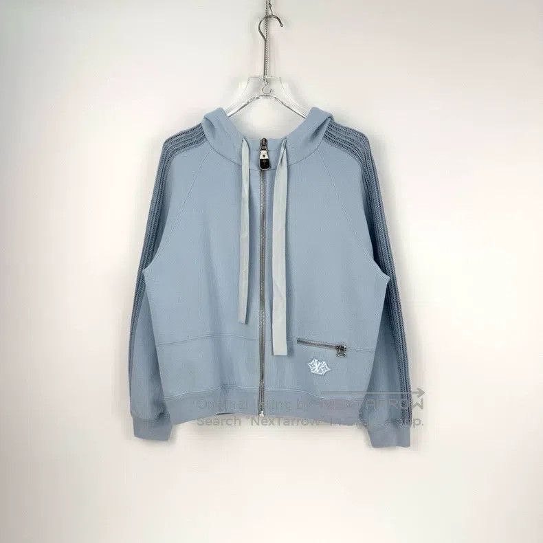 Louis Vuitton Louis Vuitton Light blue badge logo wool zip-up hoodie Size US XS / EU 42 / 0 - 3 Thumbnail