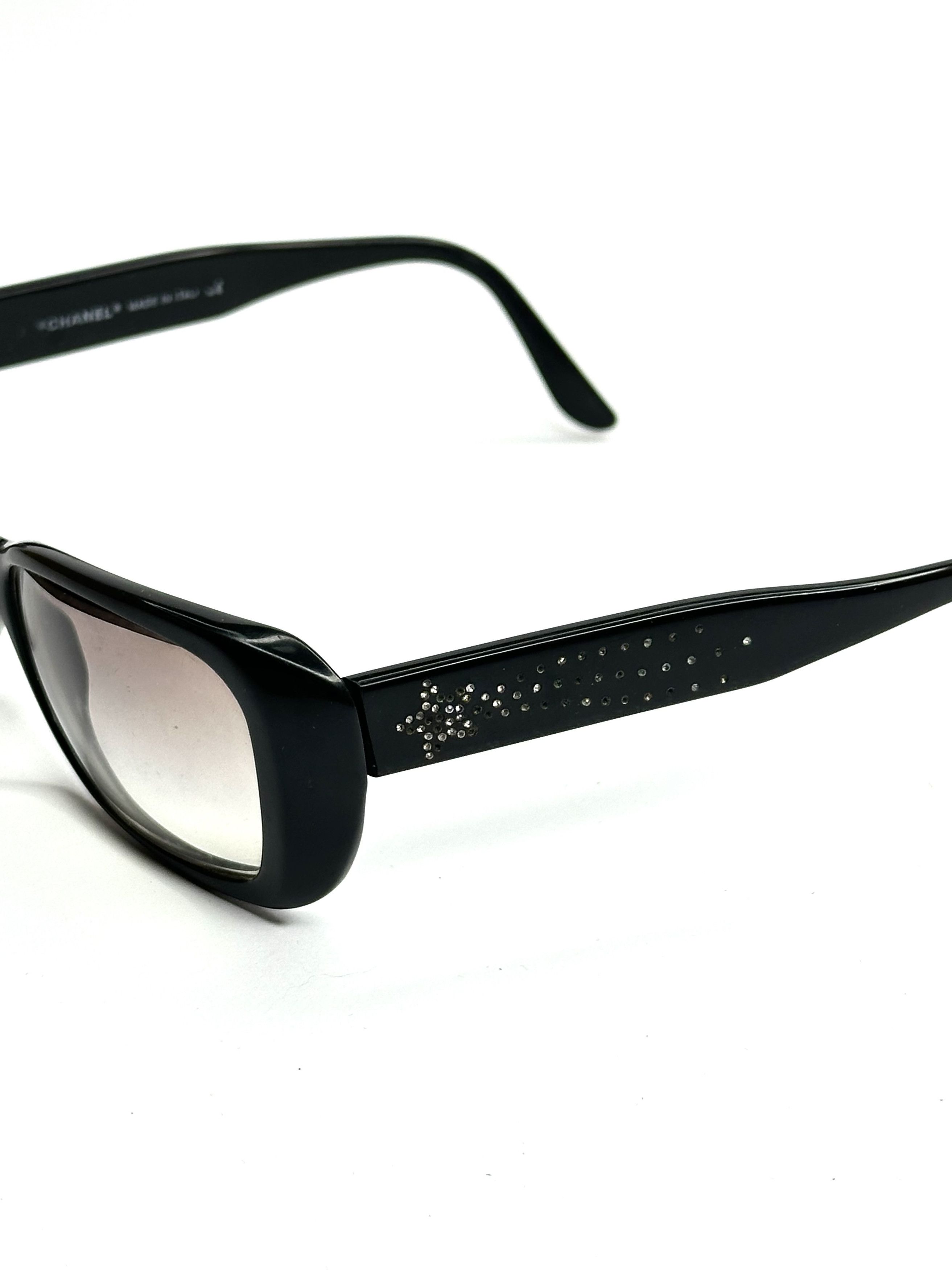 Chanel Chanel shaded slim rhinestones sunglasses Size ONE SIZE - 4 Thumbnail