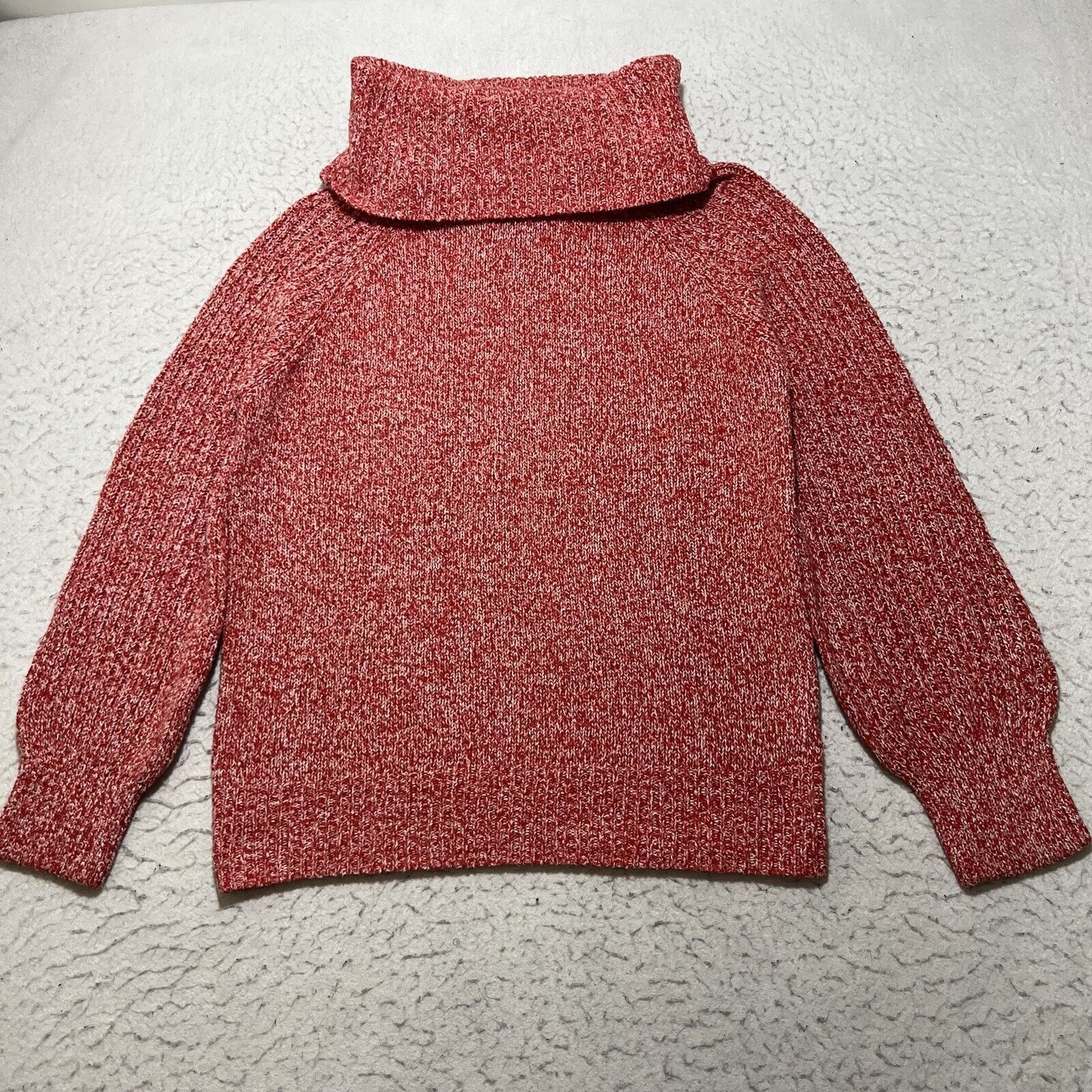 Lauren Ralph Lauren Nine West Marled Red Turtle Neck Sweater Knit Pullover Top Size S / US 4 / IT 40 - 1 Thumbnail