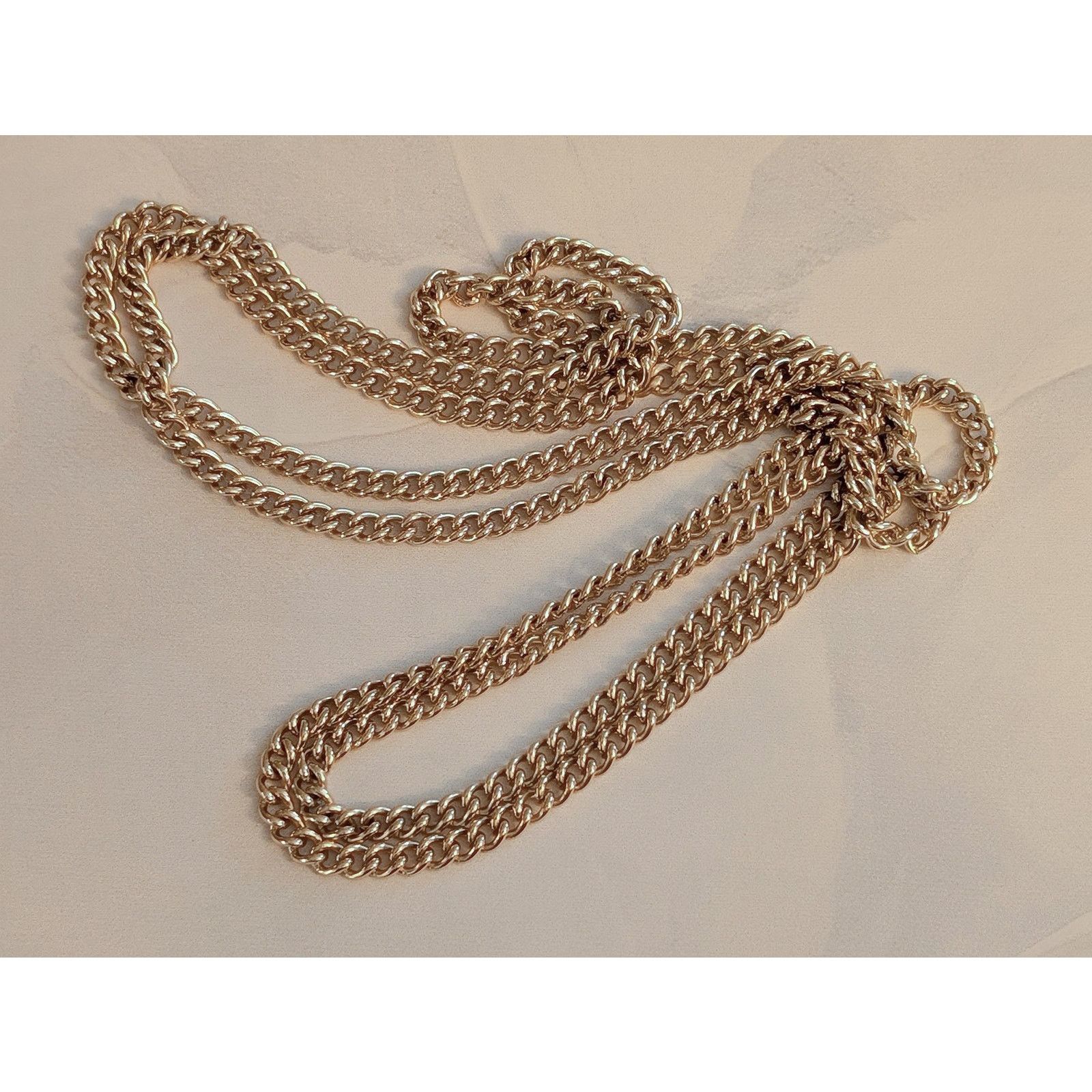 Vintage VTG 1980s Classic 54" Silver-Tone Curb Link Chain Necklace Size ONE SIZE - 3 Thumbnail