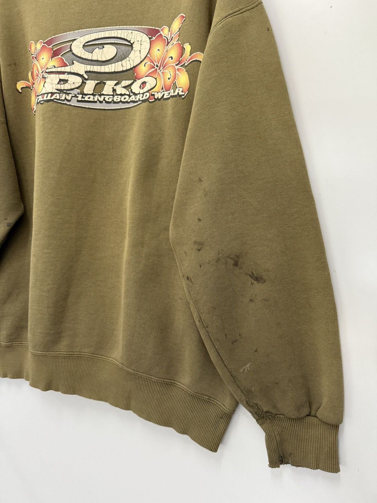 Sun Surf insane‼️ Distressed Piko Surf Backhit Logo Roundneck Sweats Size US L / EU 52-54 / 3 - 11 Thumbnail