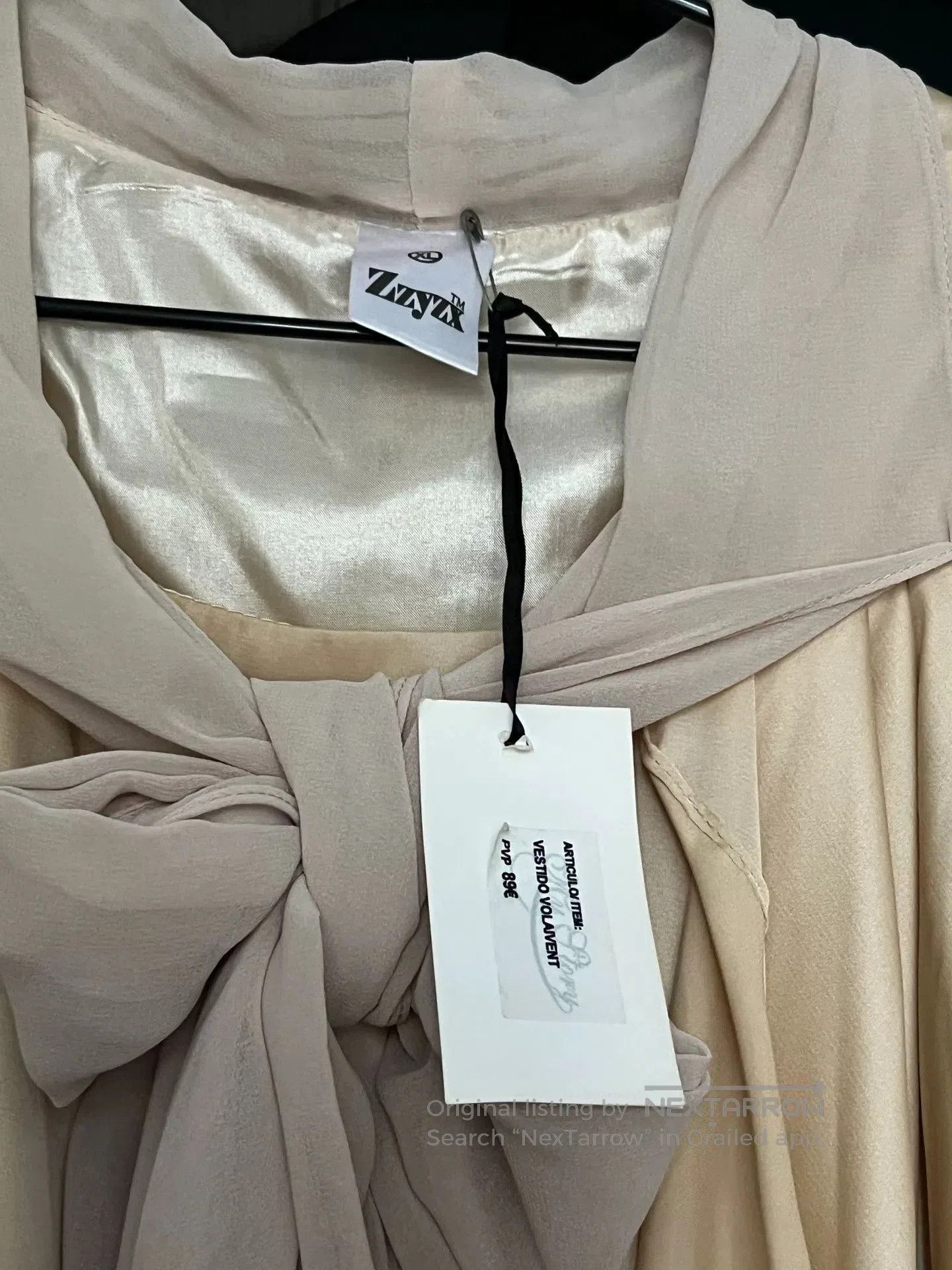 Other European Vintage Pleated Drapey Tank Dress. Size XL / US 12-14 / IT 48-50 - 9 Thumbnail