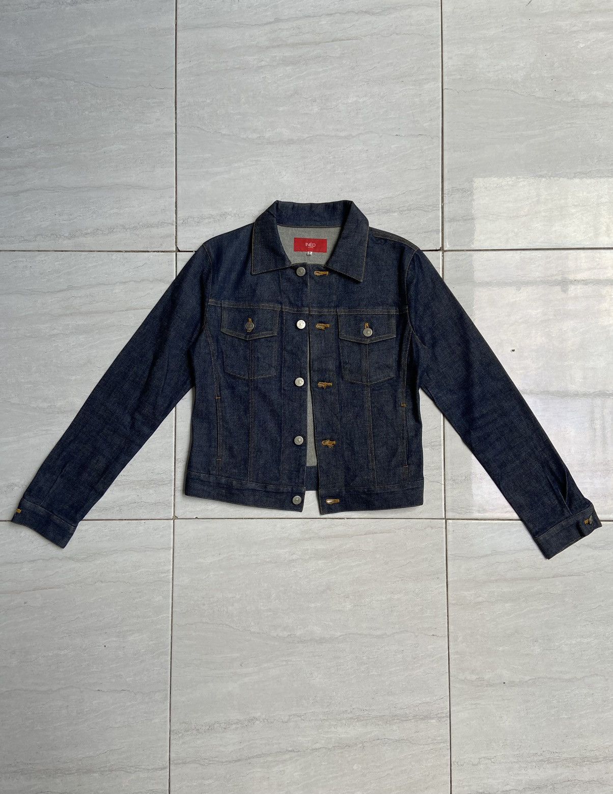 image of Yohji Yamamoto Ined Jacket Jeans in Blue Denim, Men's (Size XS)