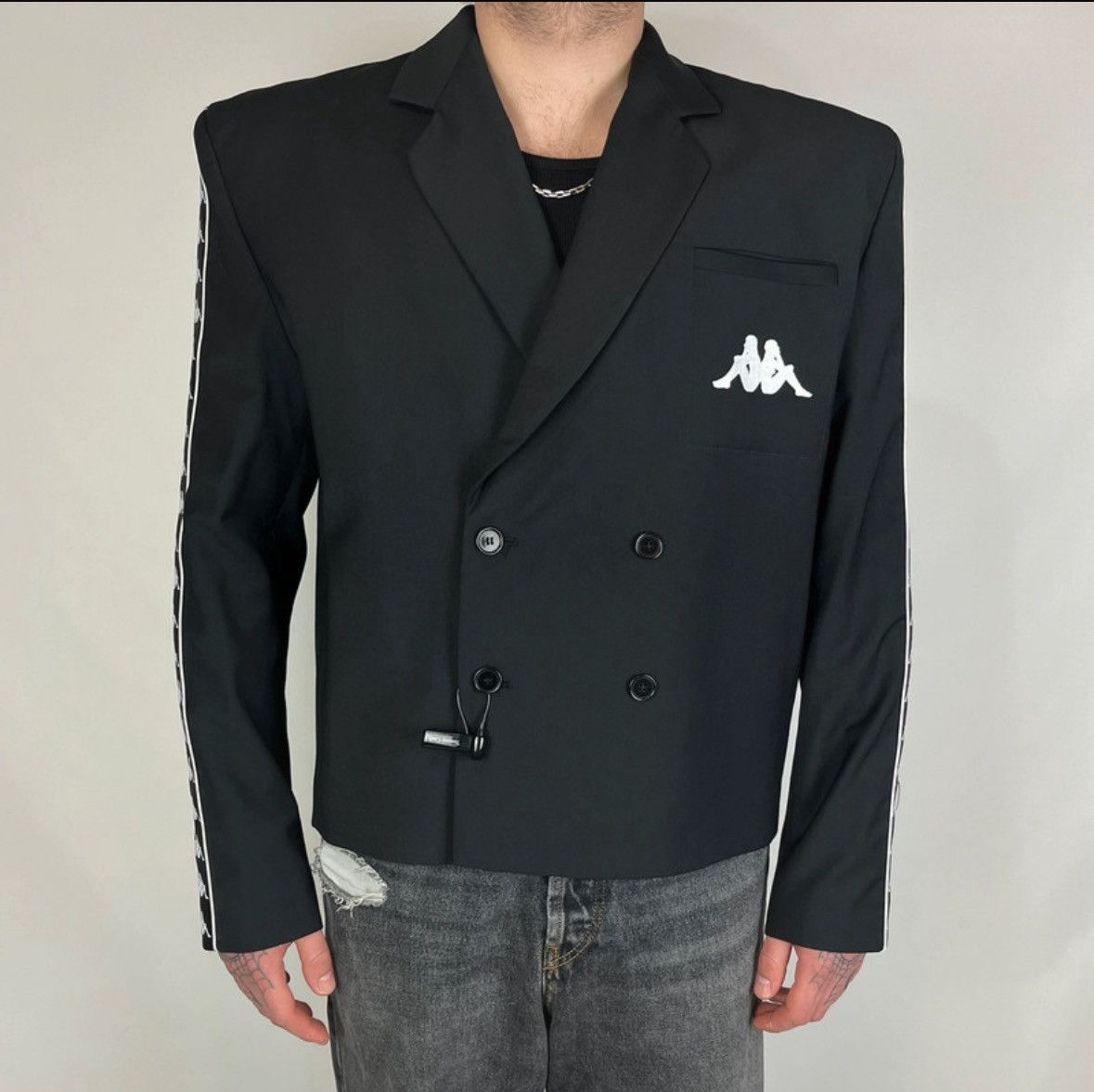 Kappa Kappa x Tommy cash oversize cropped boxy fit jacket Size 50R - 3 Thumbnail